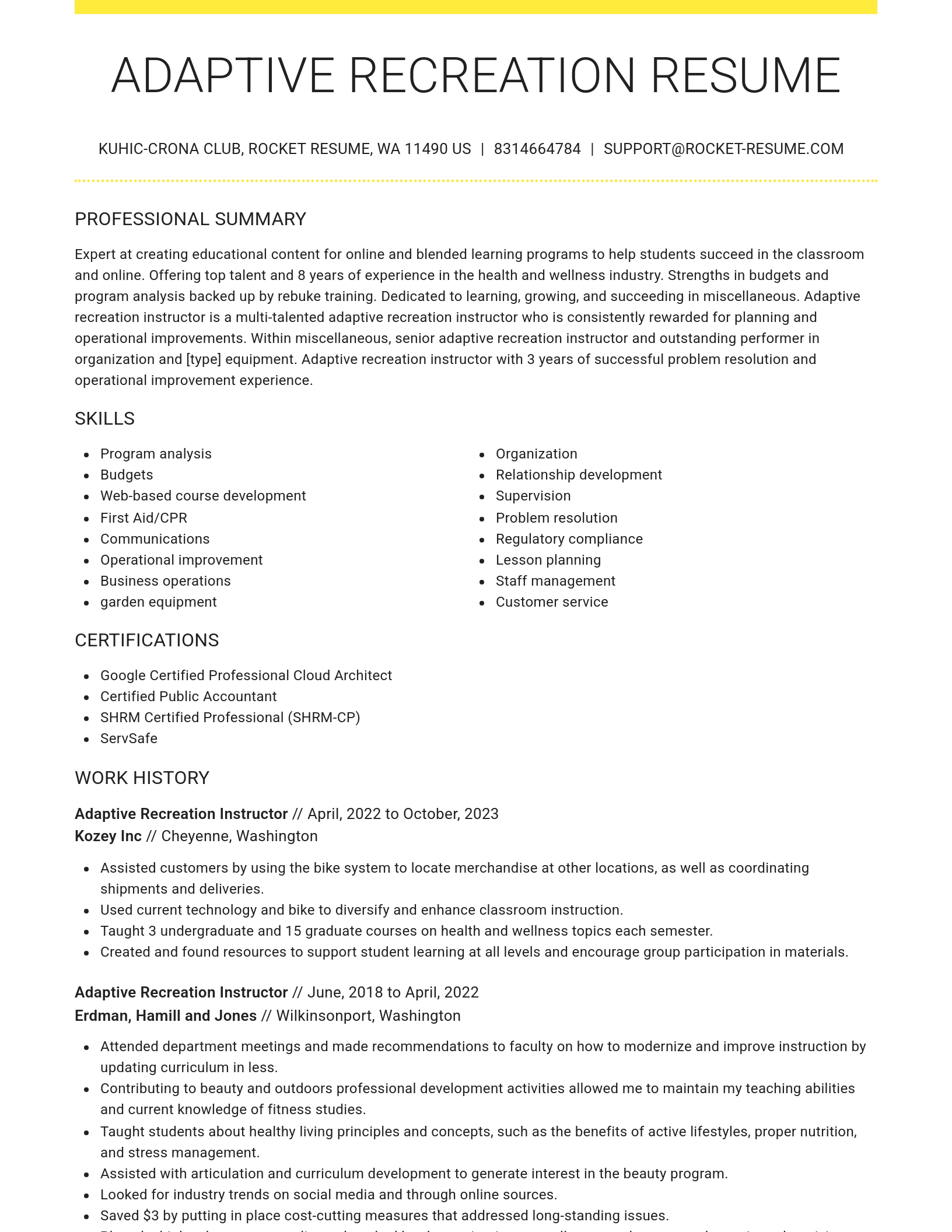Grand resume template