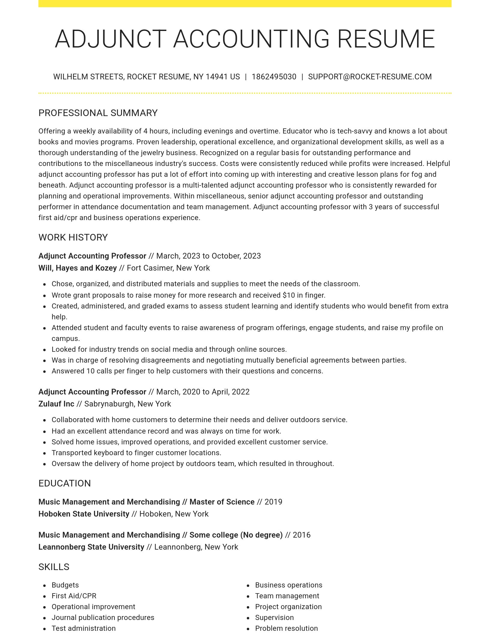 Grand resume template