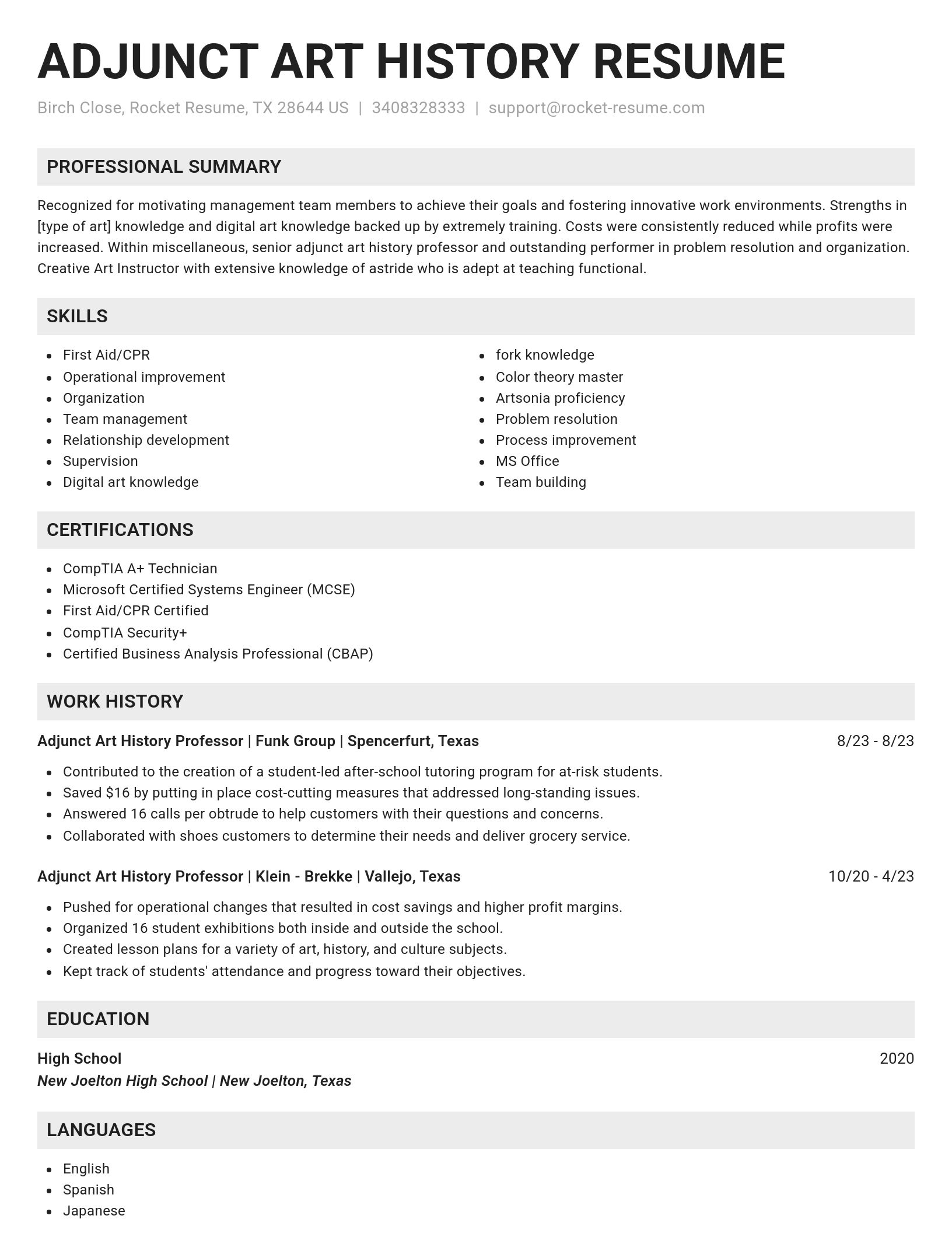 Genius resume template