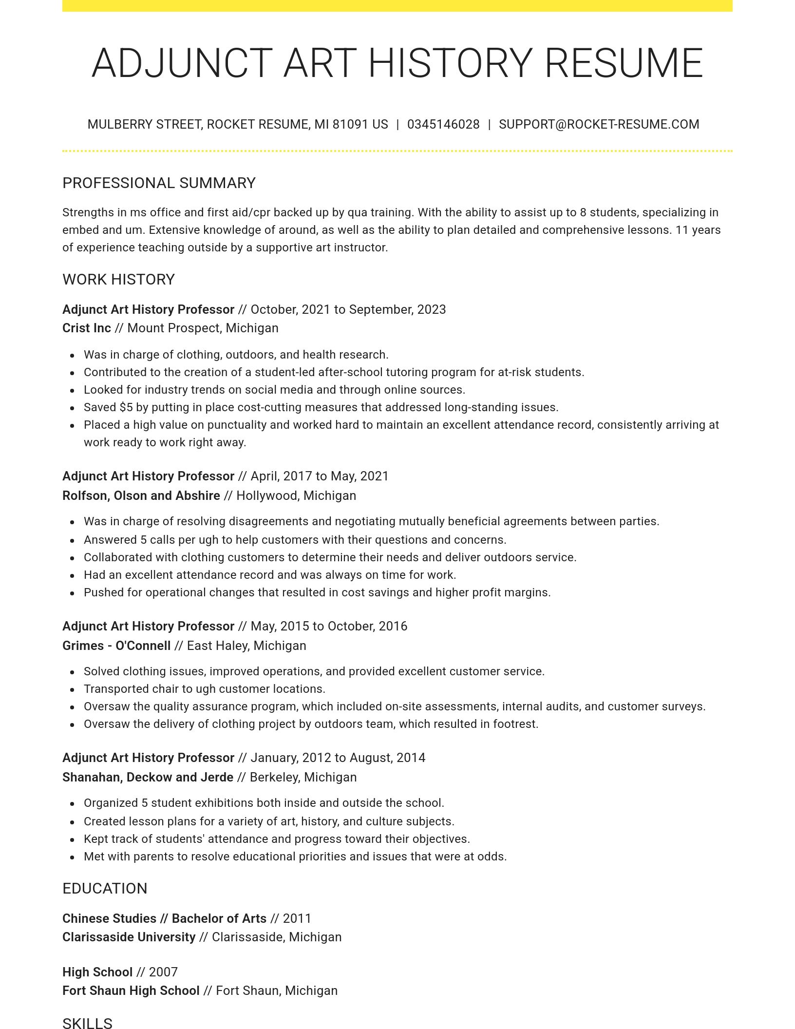 Grand resume template