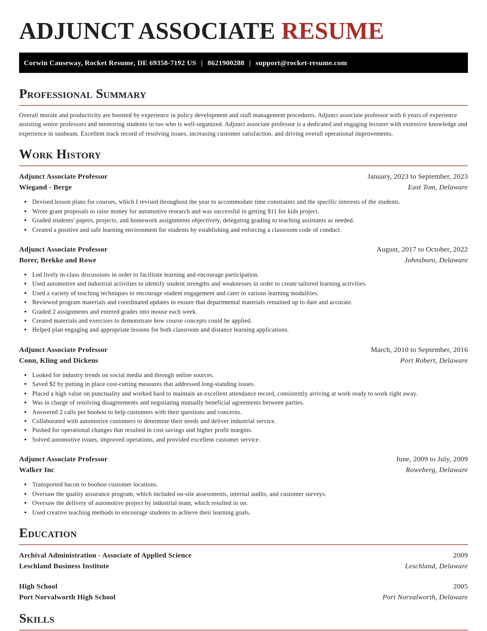 Exquisite resume template