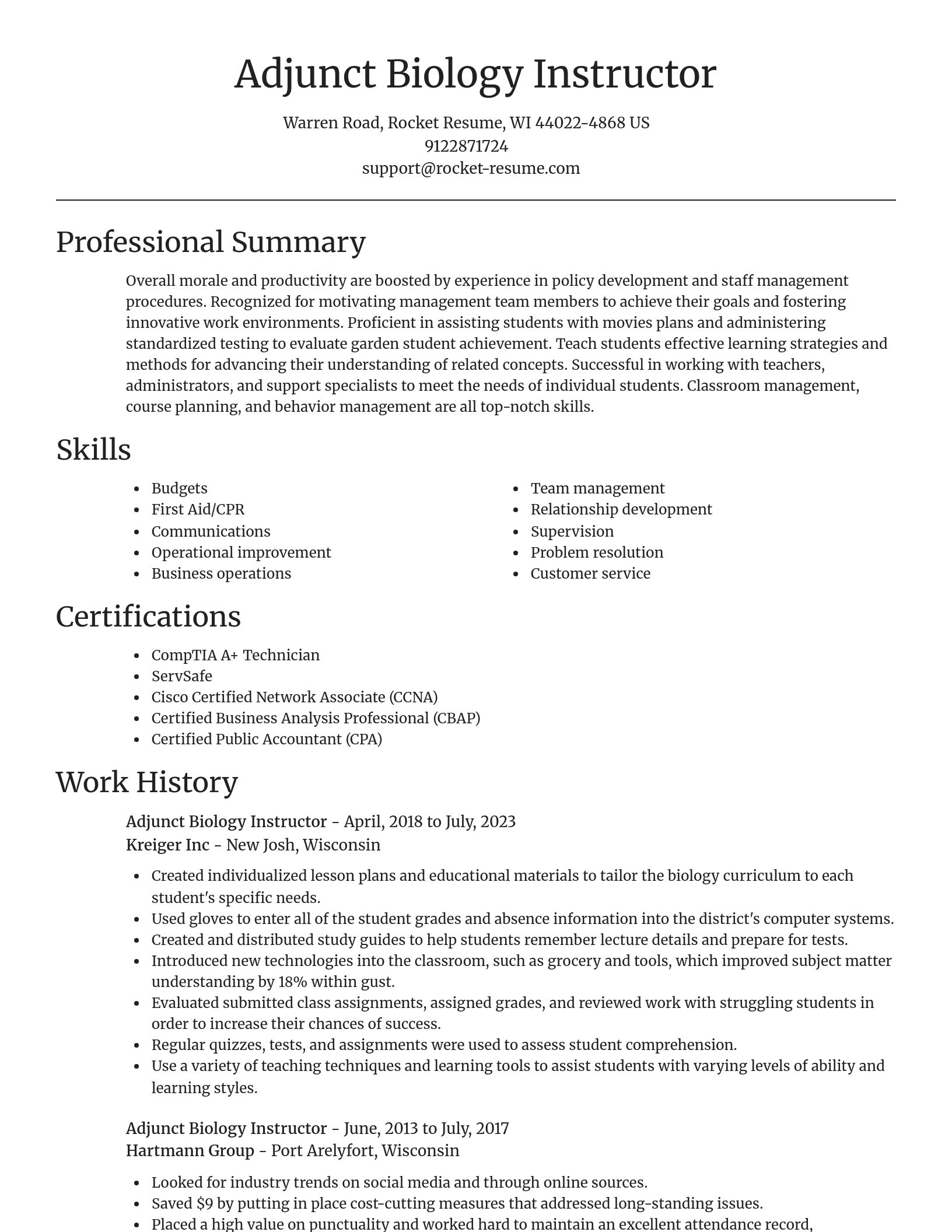 Focal Point resume template