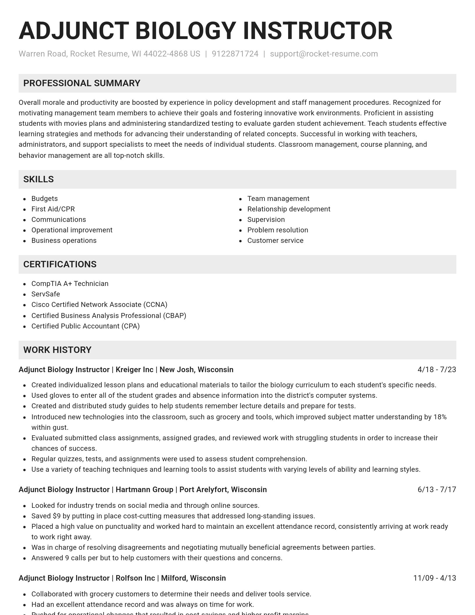 Genius resume template
