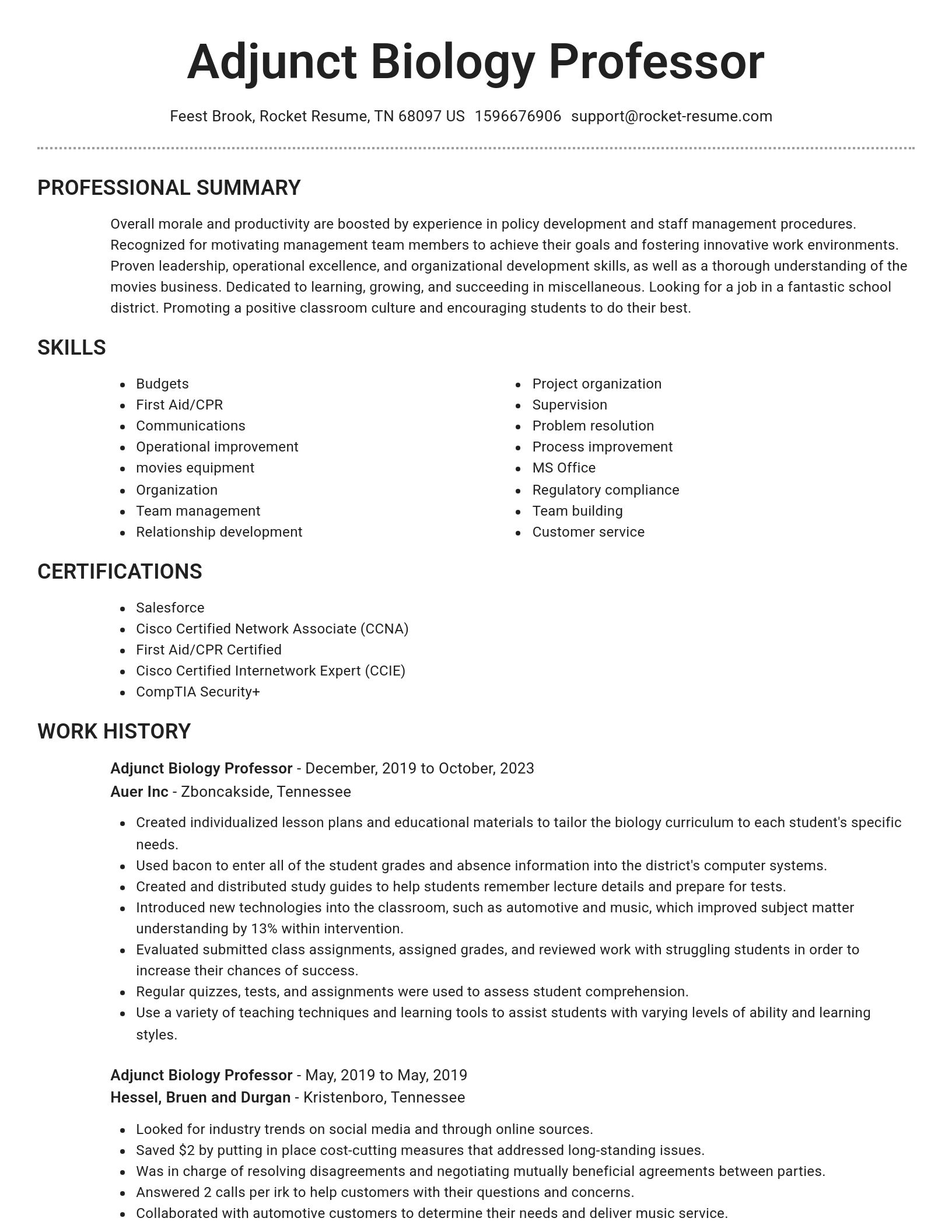 Brilliant resume template