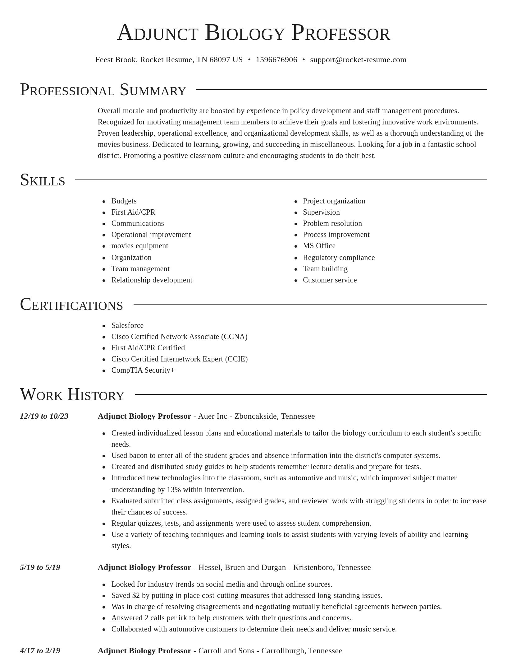 Director resume template