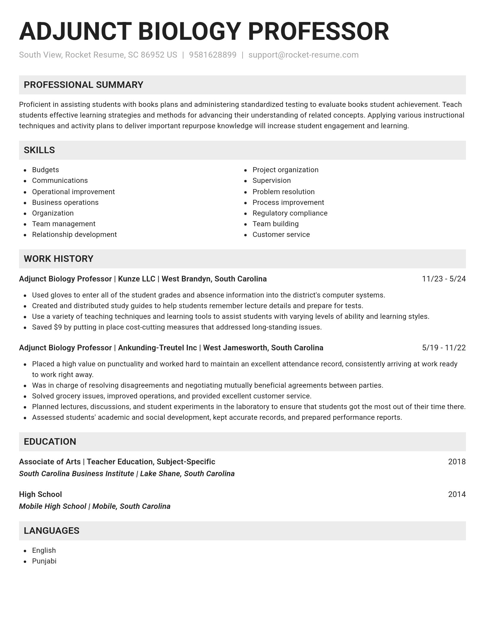 Genius resume template