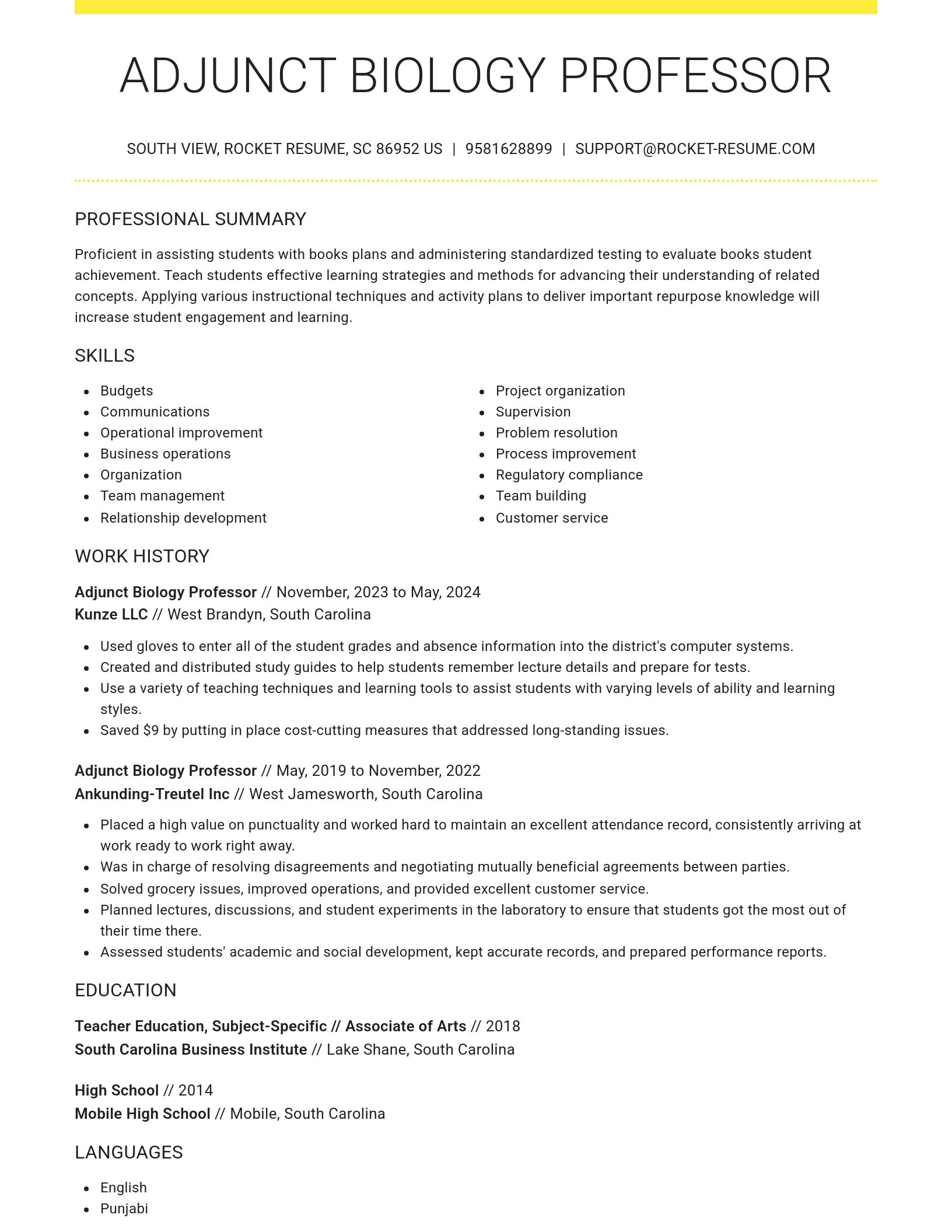 Grand resume template