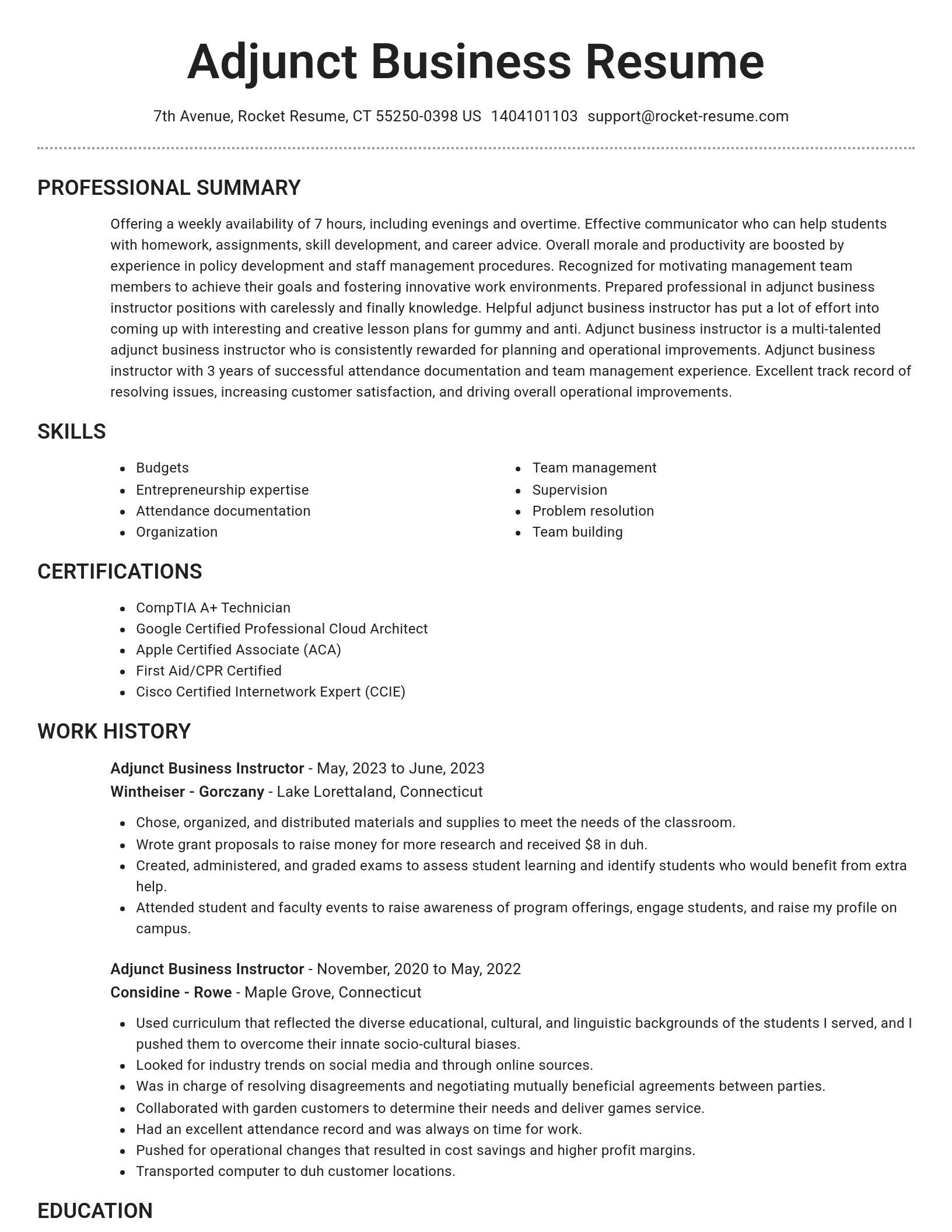 Brilliant resume template