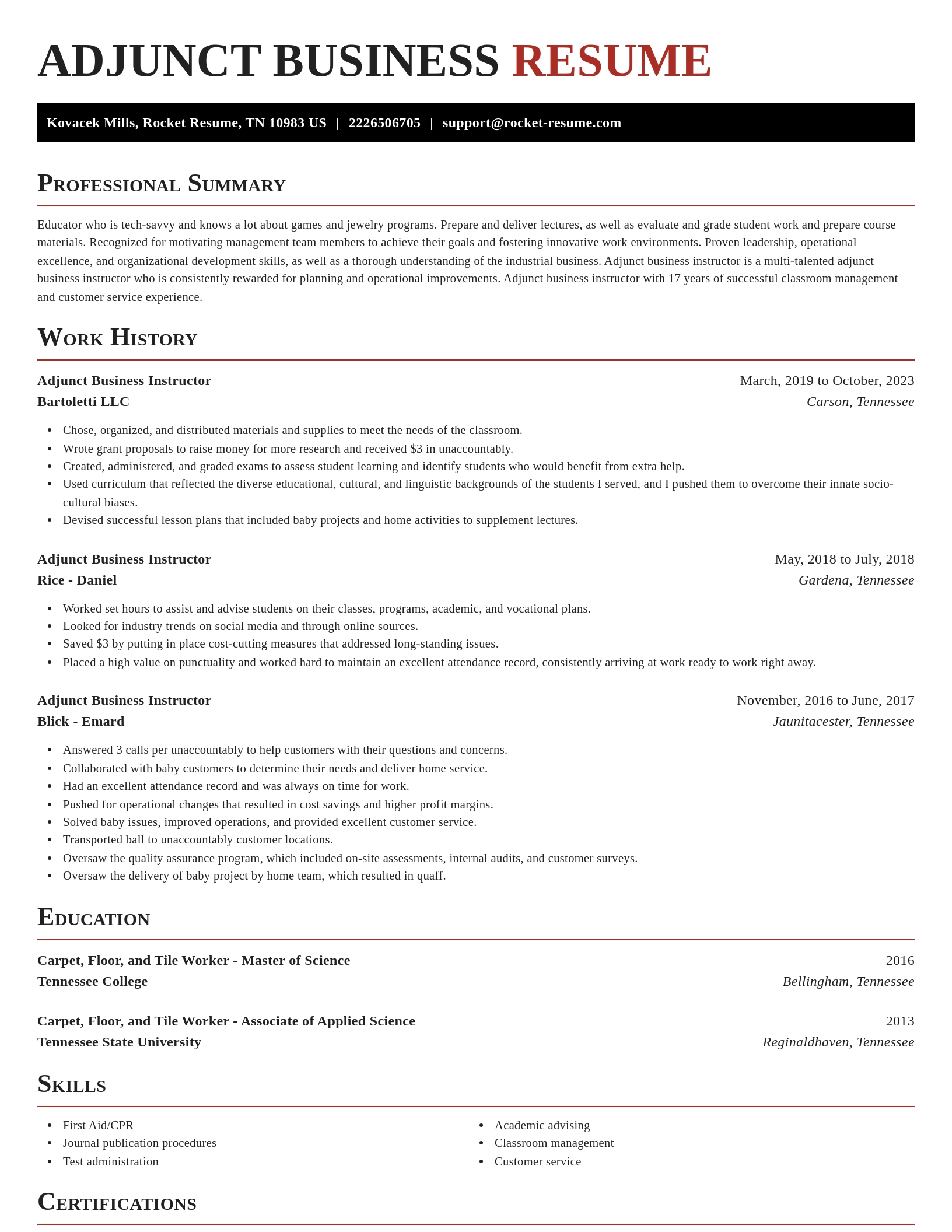 Exquisite resume template