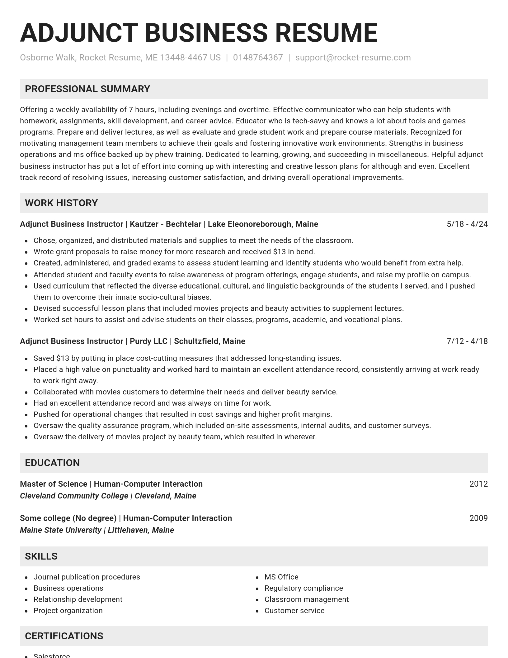 Genius resume template