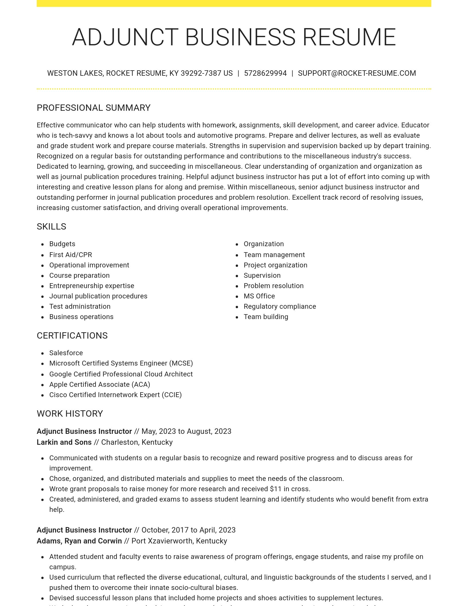 Grand resume template