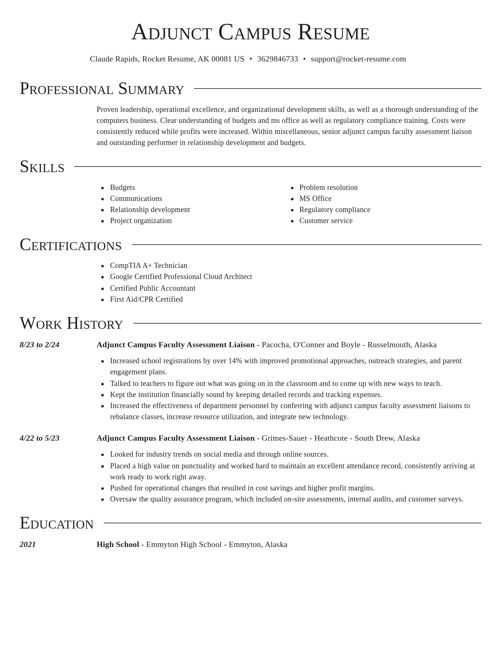 Director resume template