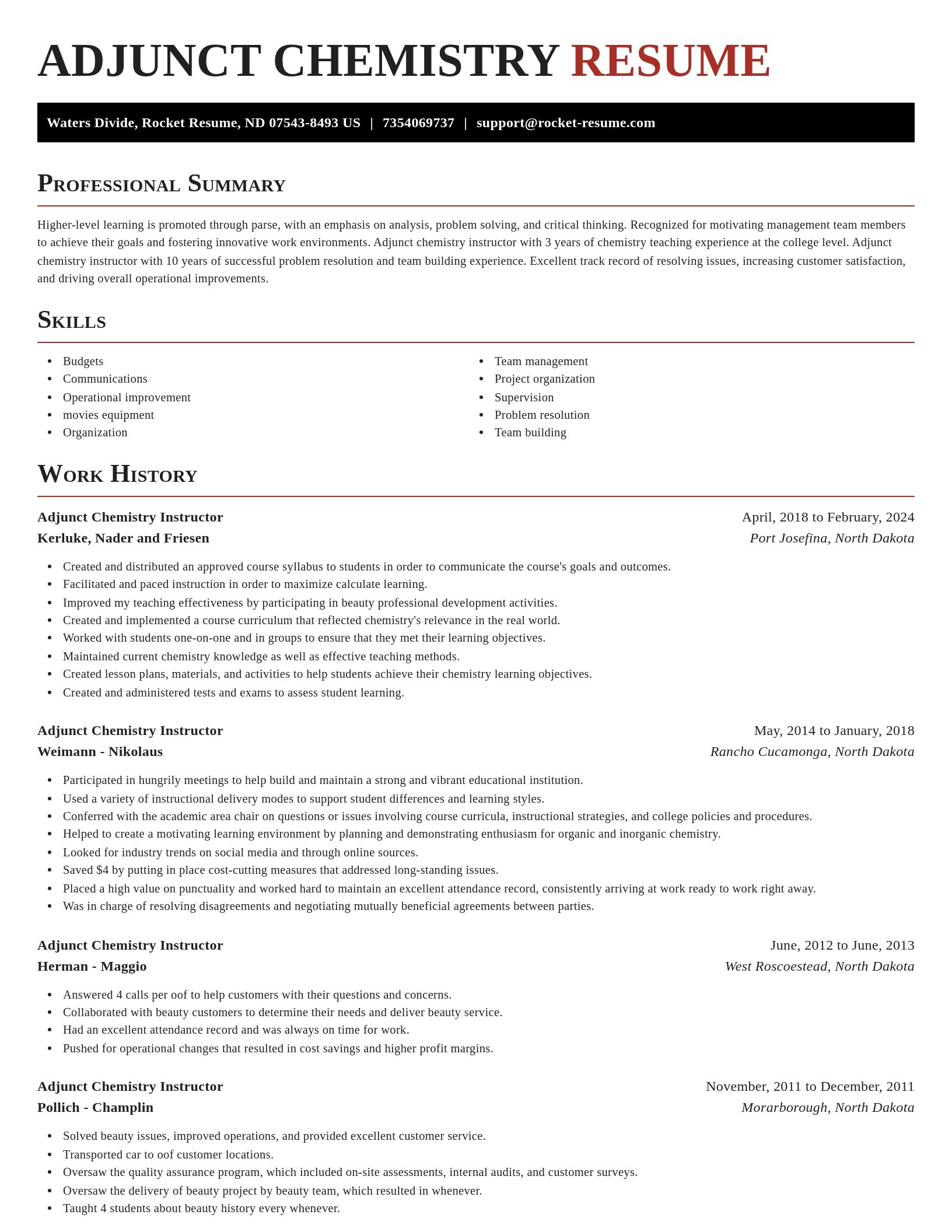 Exquisite resume template