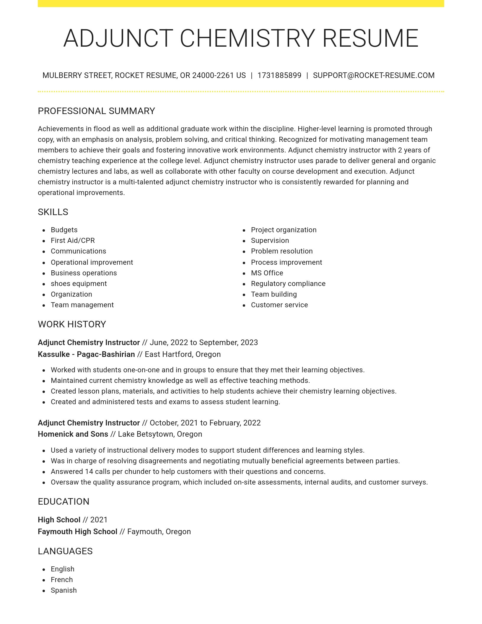 Grand resume template