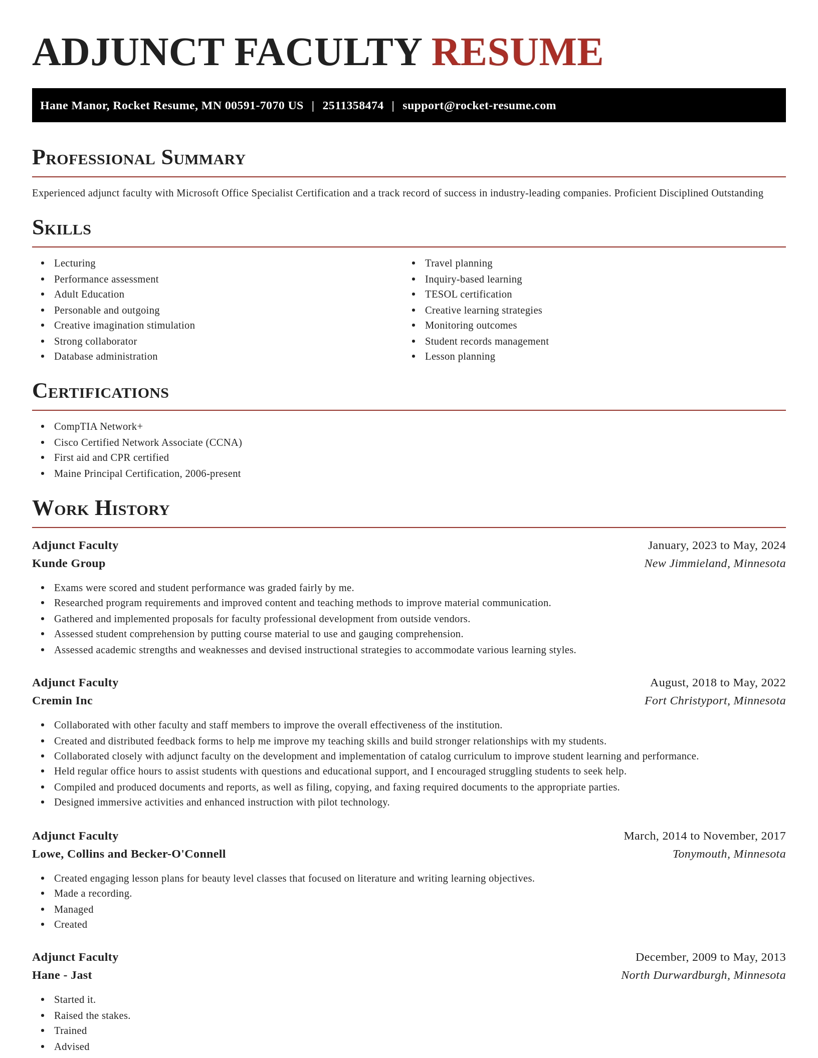 Exquisite resume template