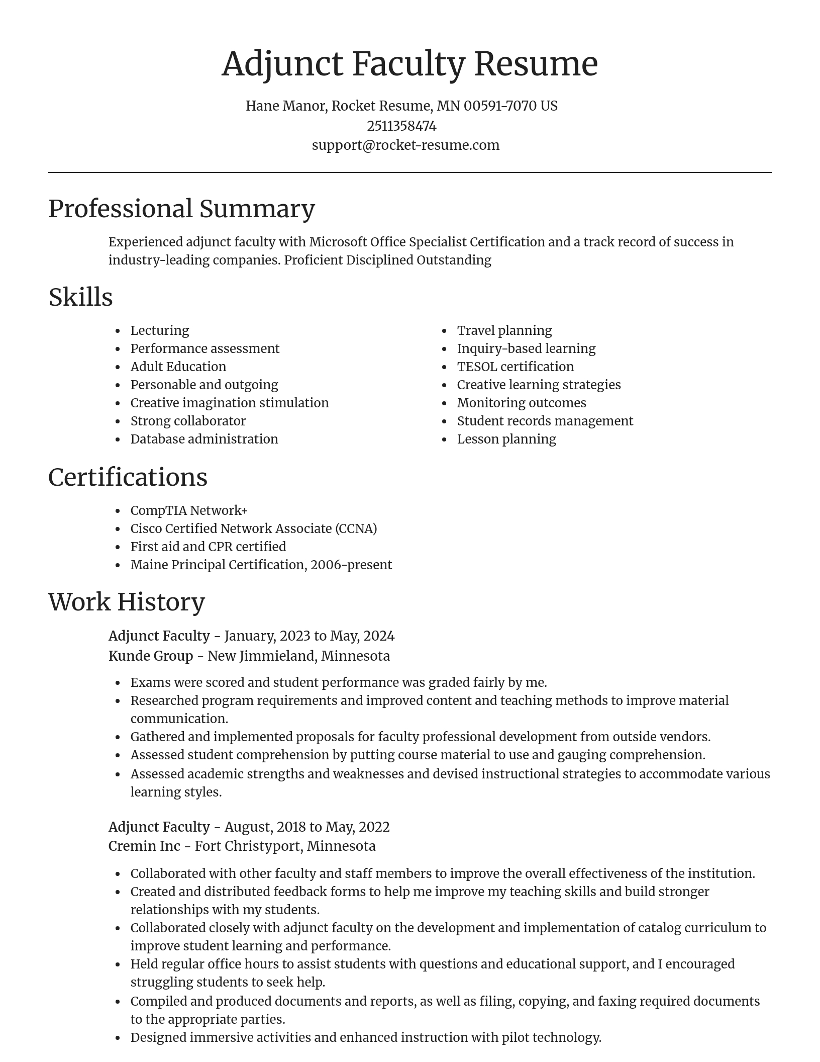 Focal Point resume template