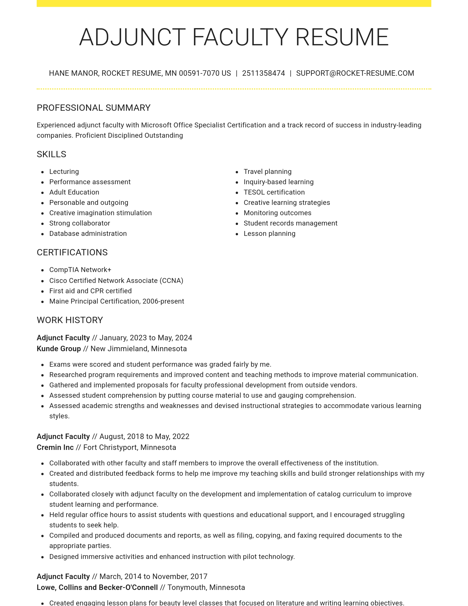 Grand resume template