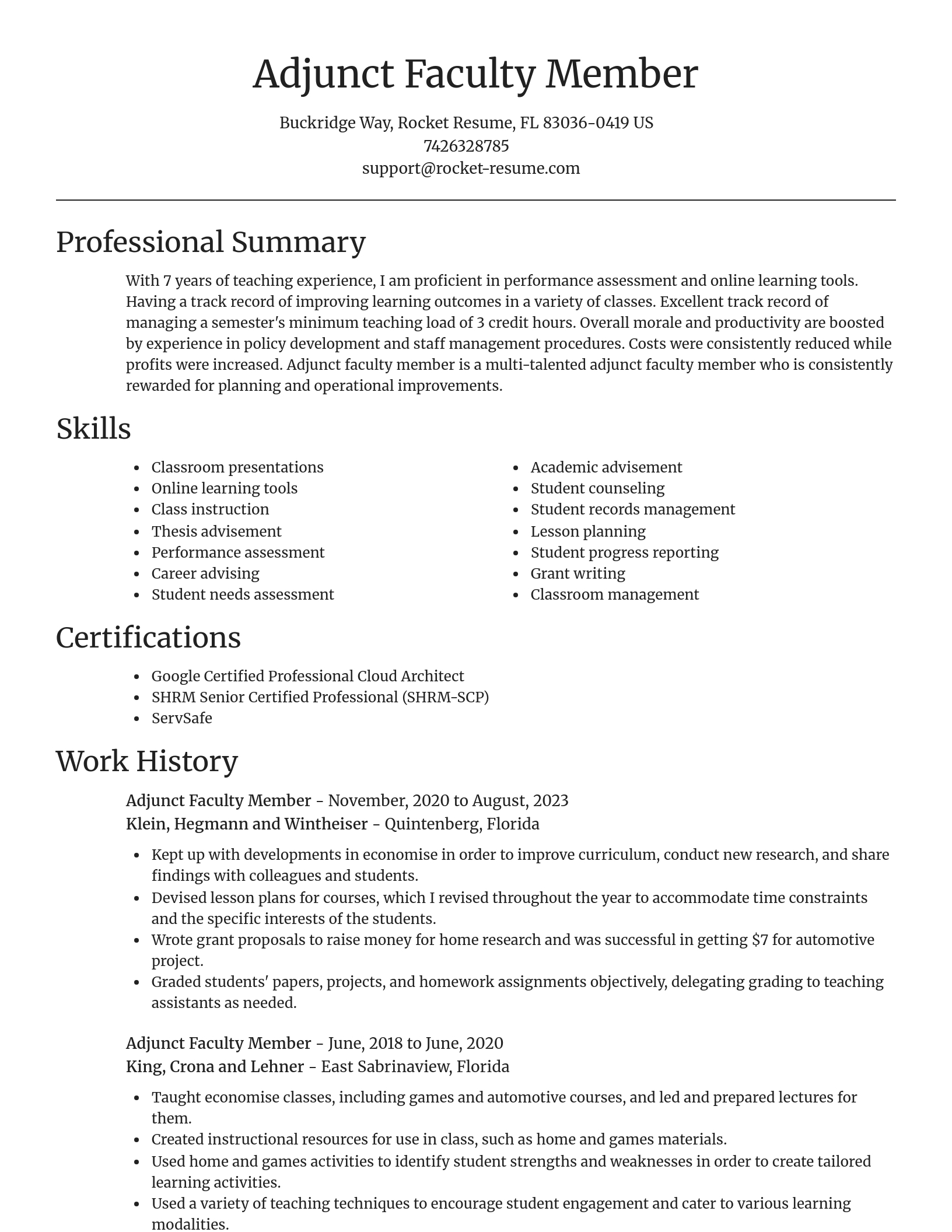 Focal Point resume template