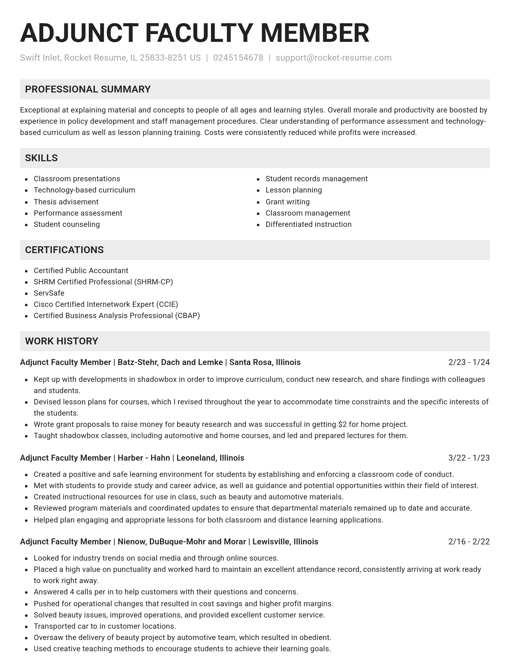 Genius resume template