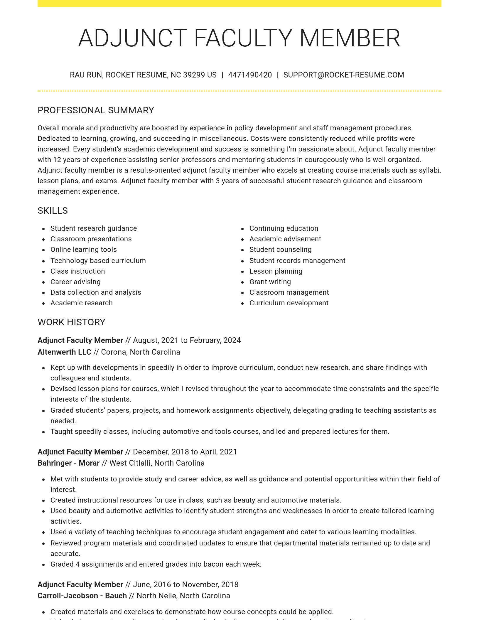 Grand resume template