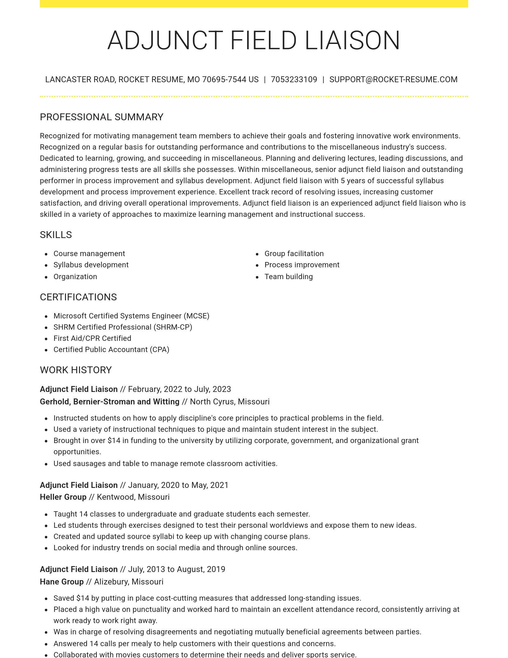 Grand resume template