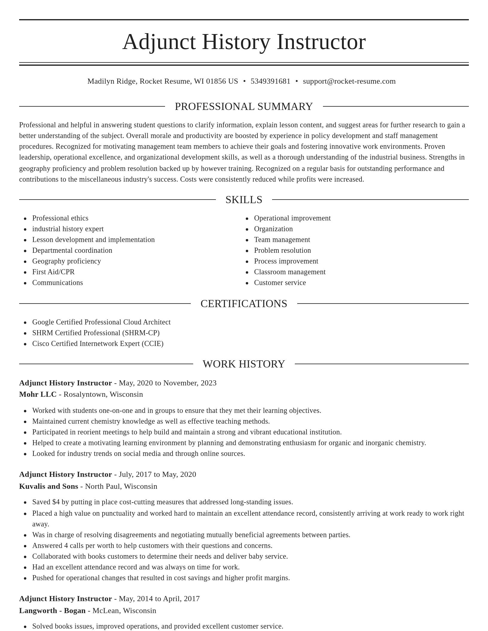 Elegant resume template