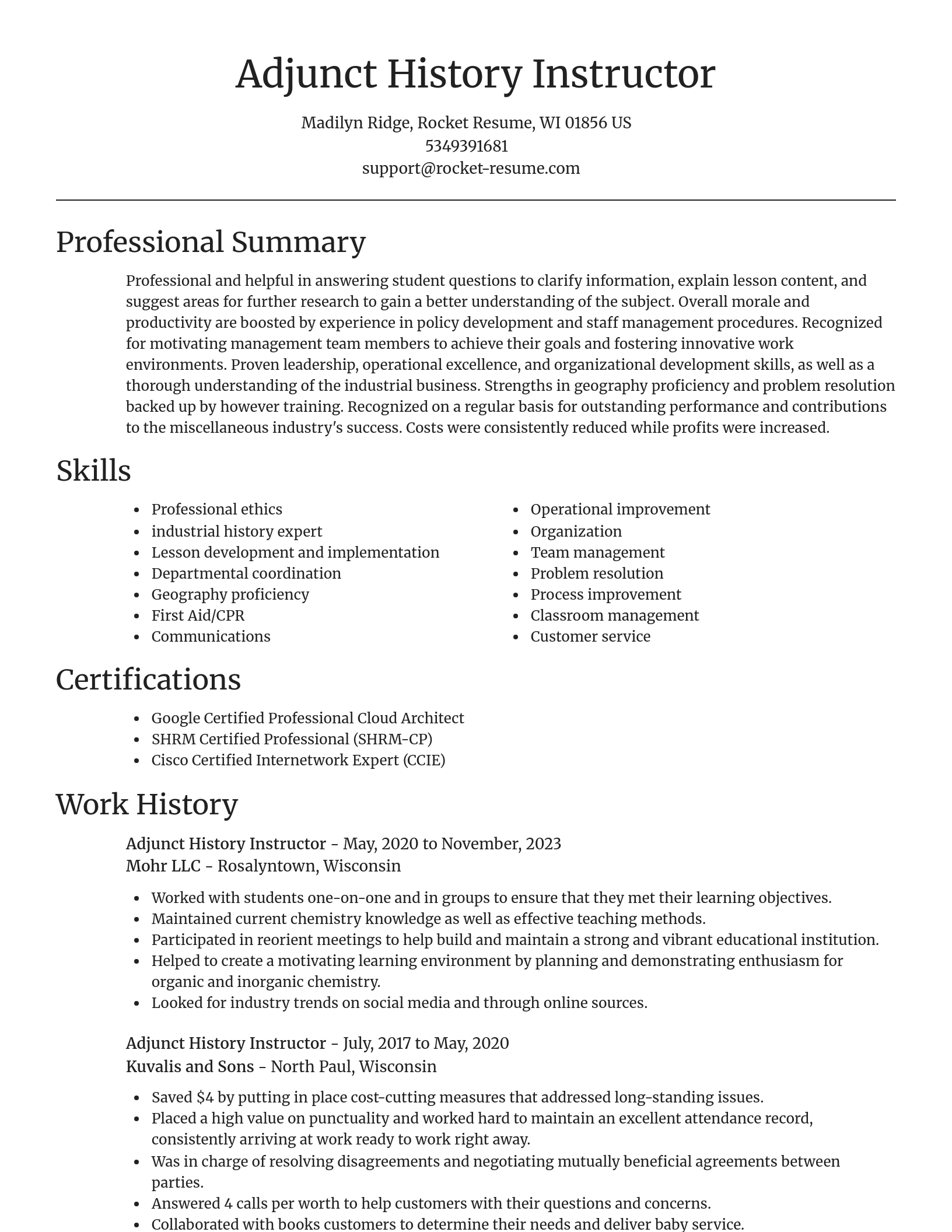 Focal Point resume template