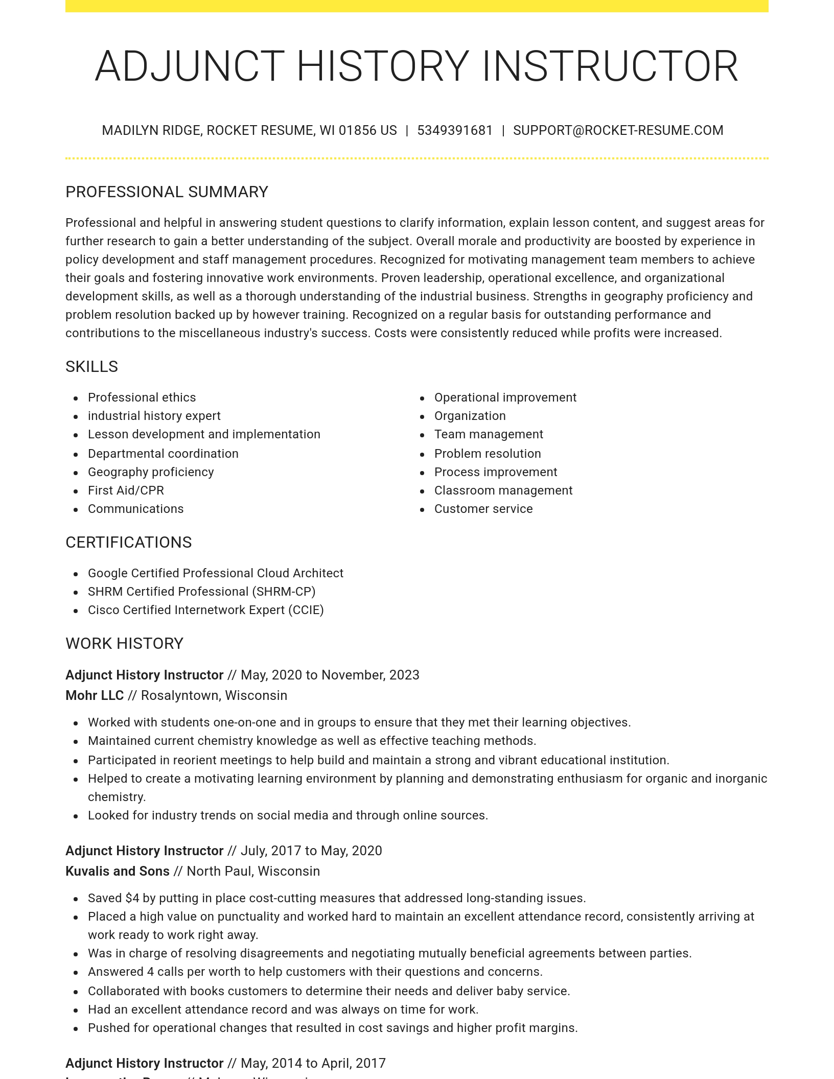 Grand resume template