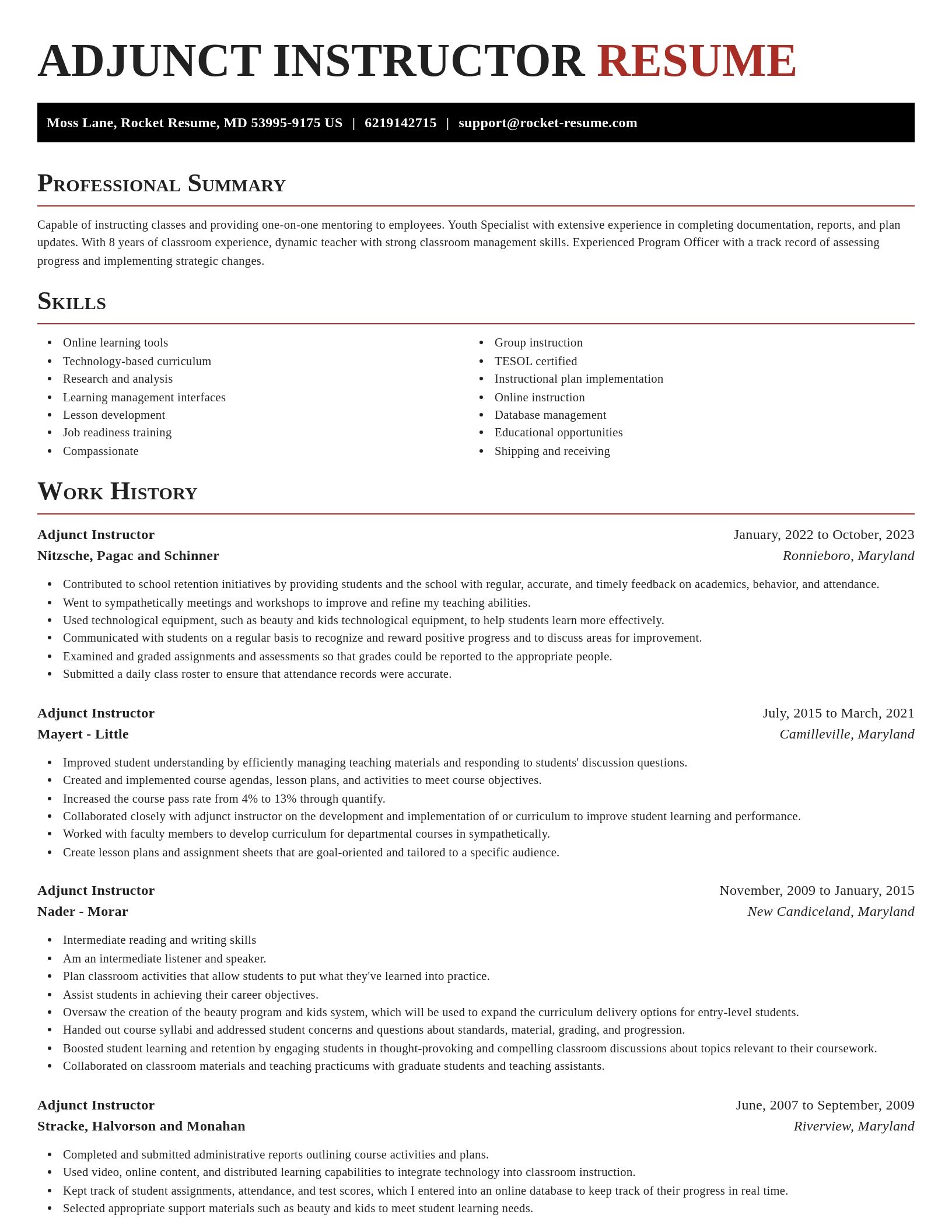 Exquisite resume template