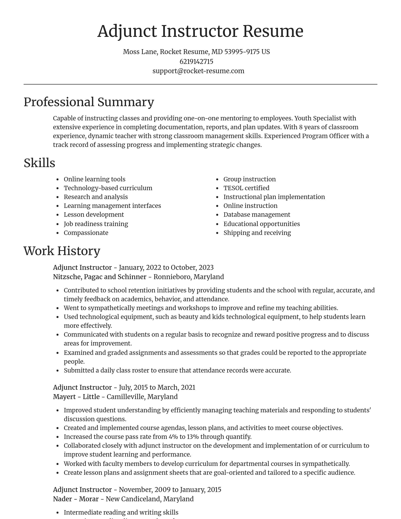 Focal Point resume template