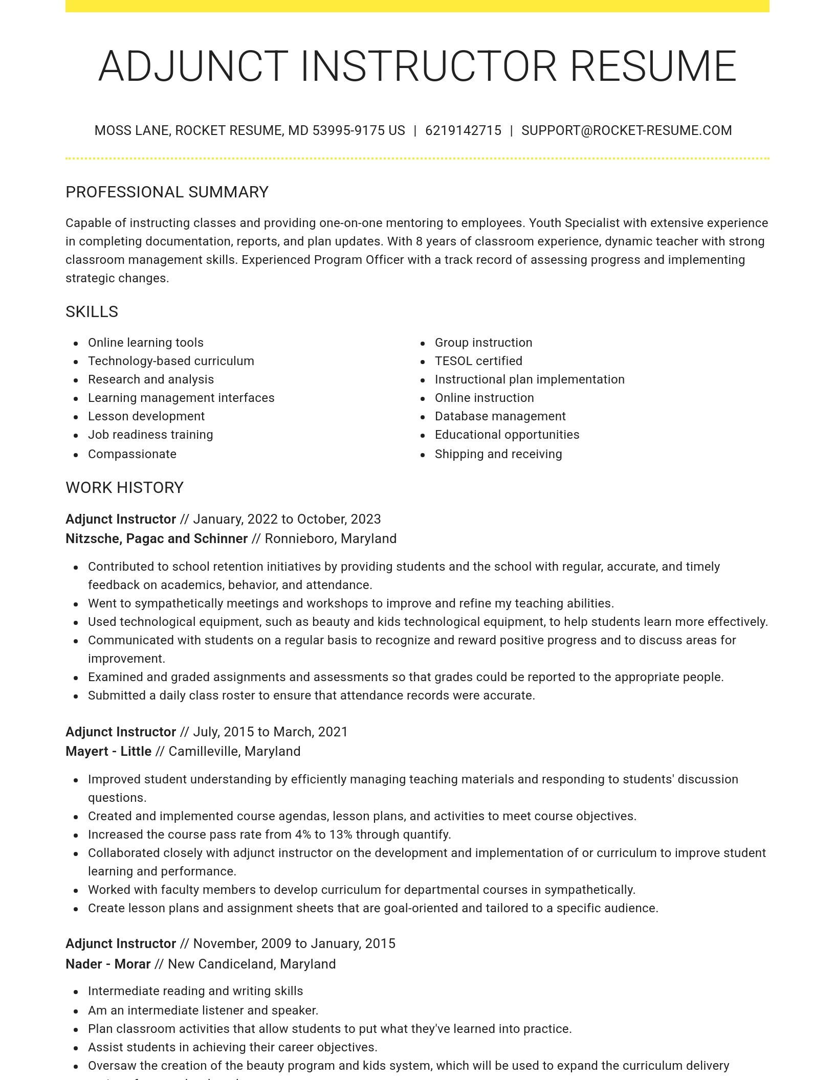 Grand resume template