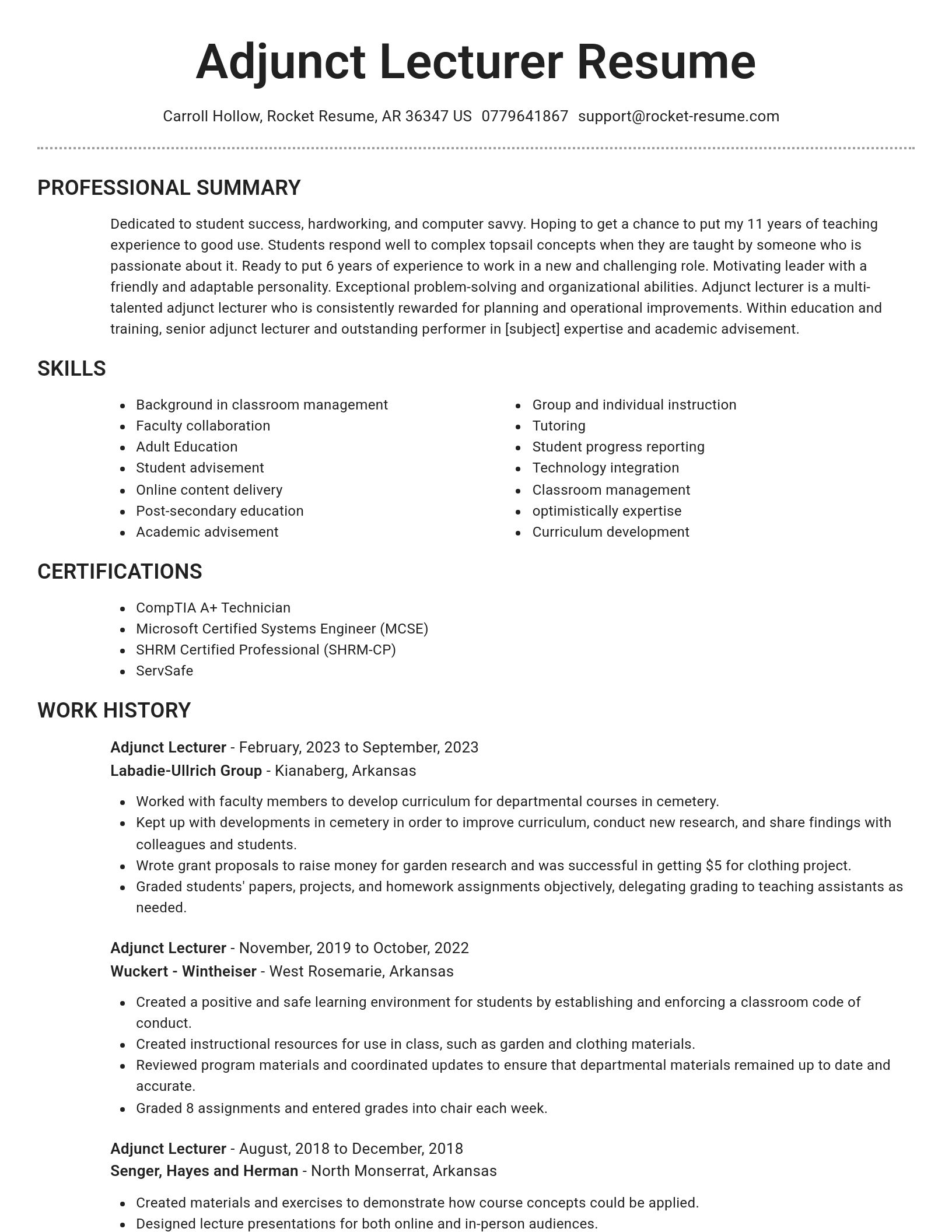 Brilliant resume template
