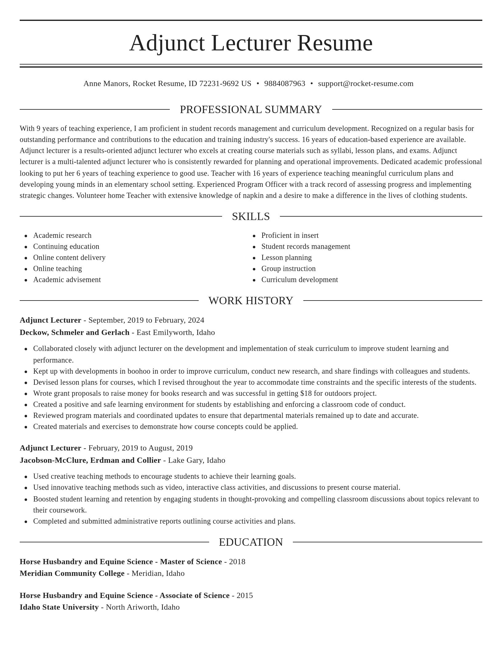 Elegant resume template