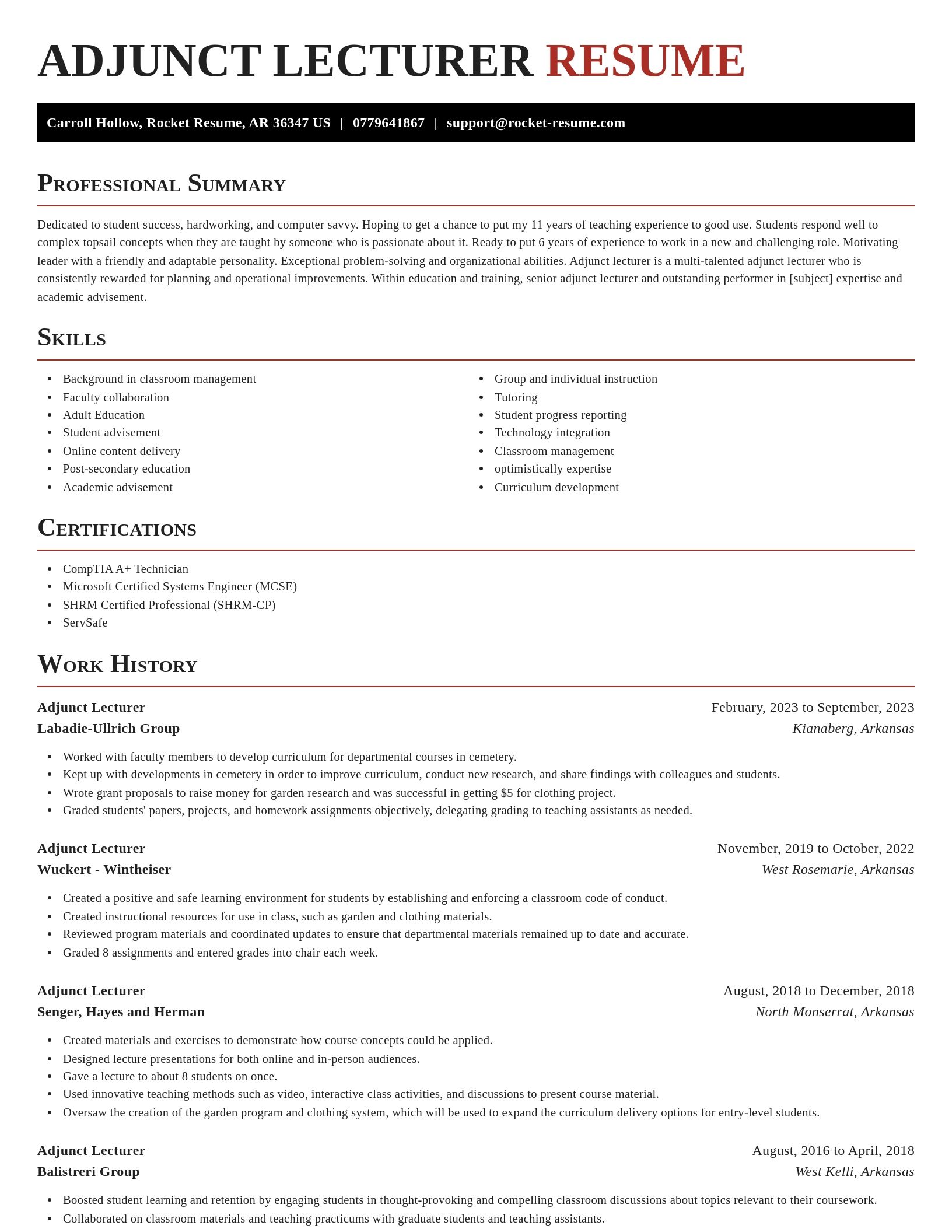 Exquisite resume template
