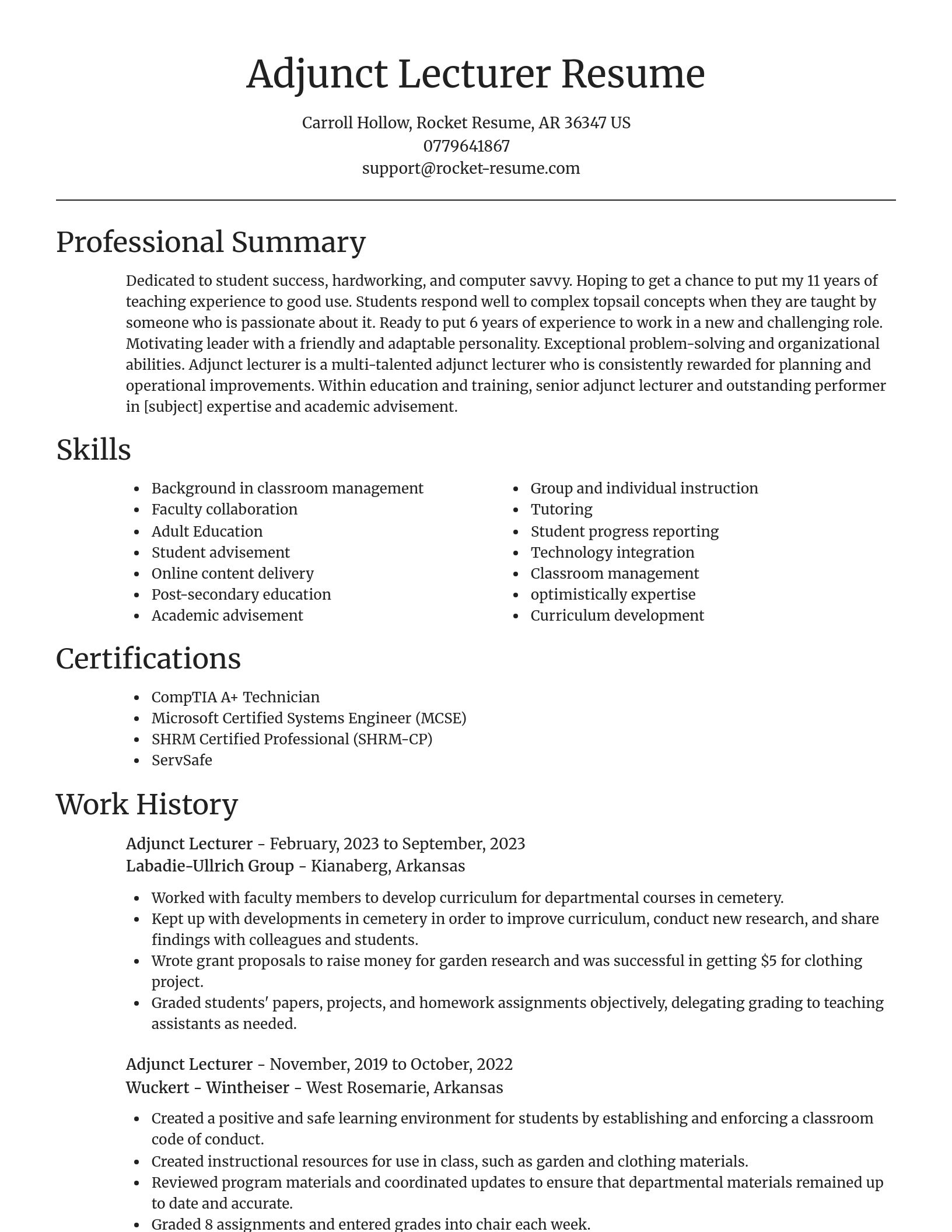 Focal Point resume template