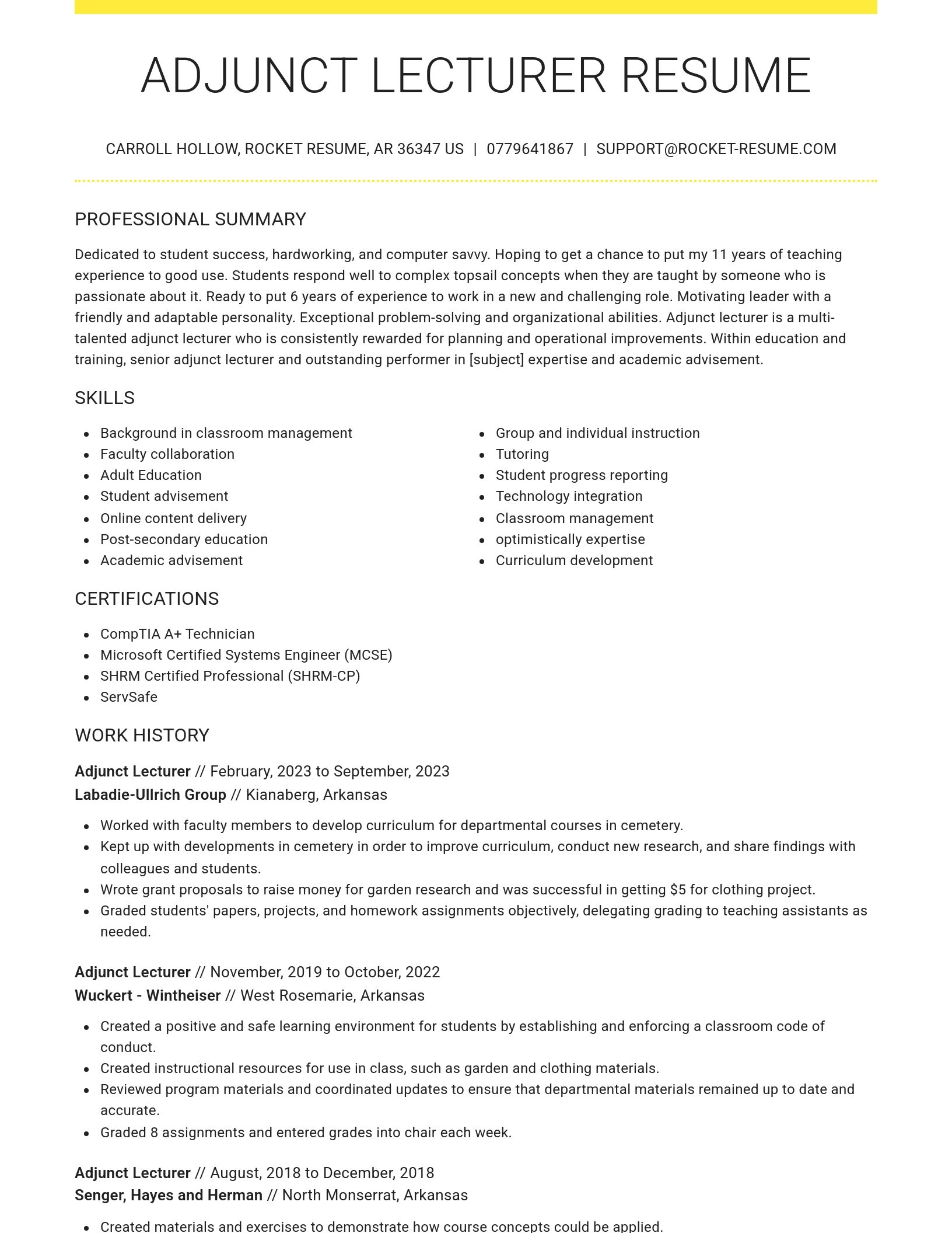 Grand resume template
