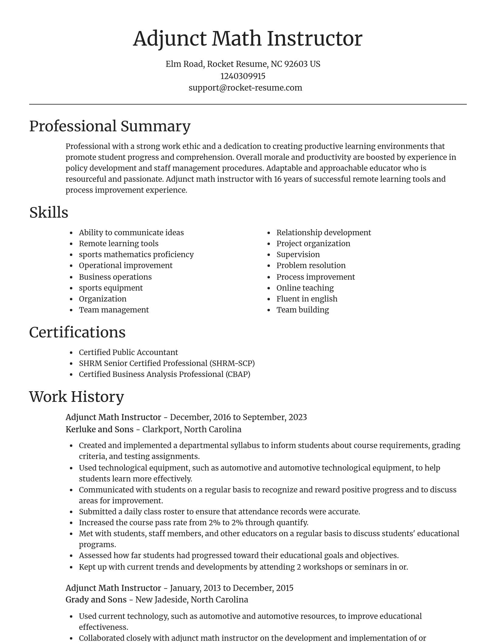 Focal Point resume template