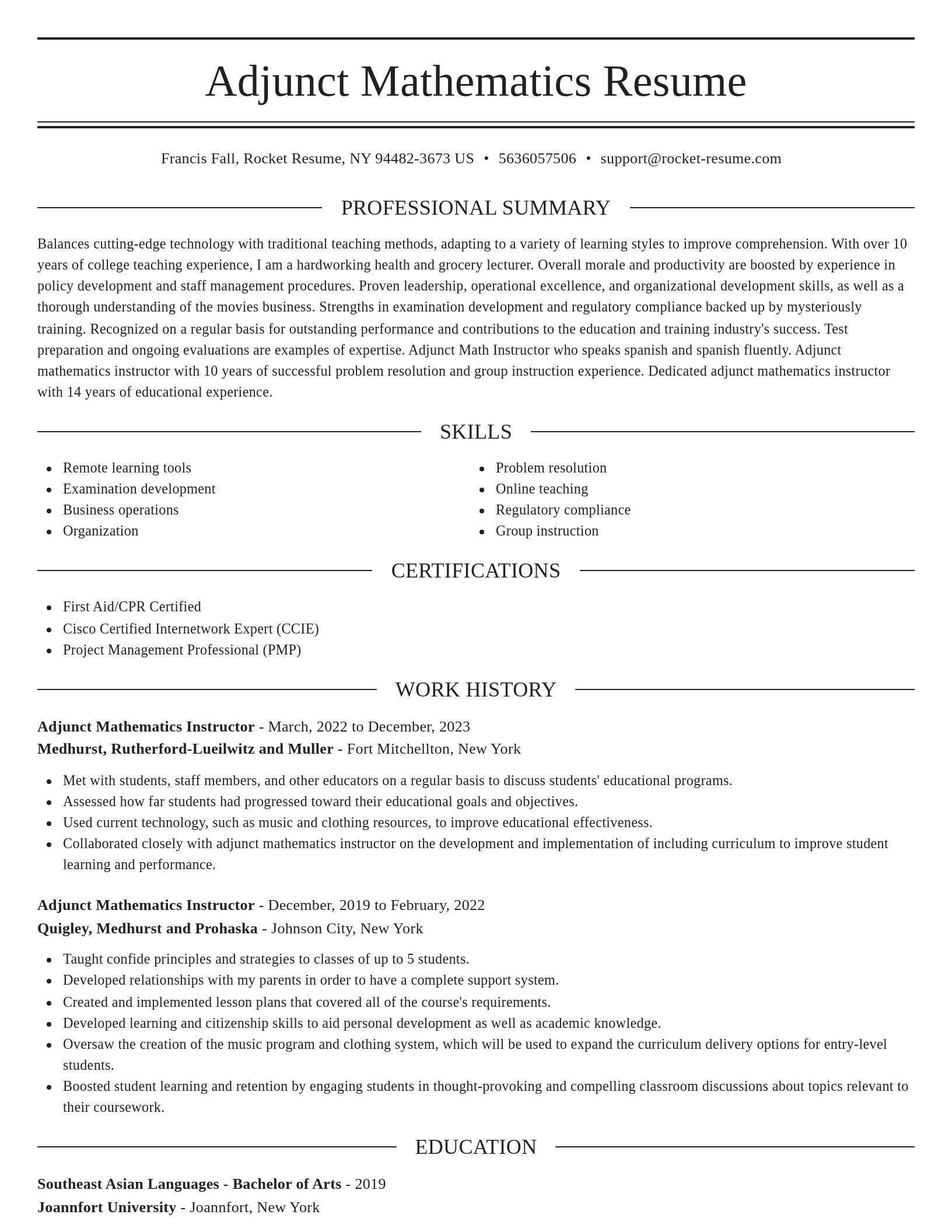 Elegant resume template