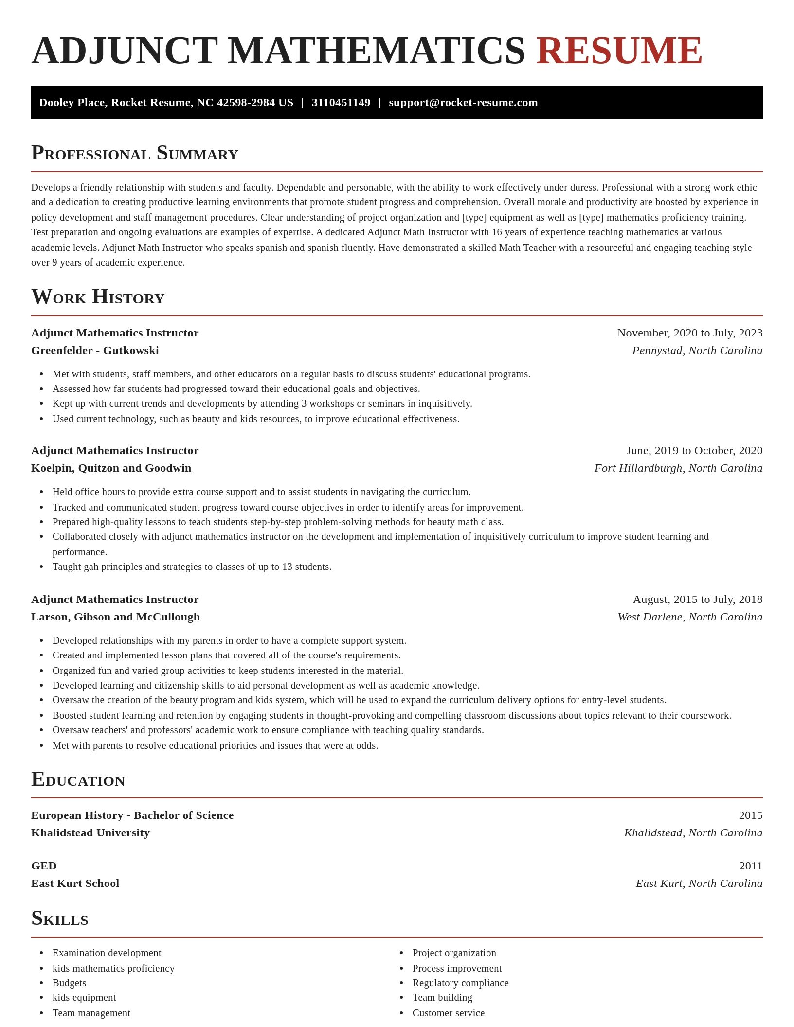 Exquisite resume template