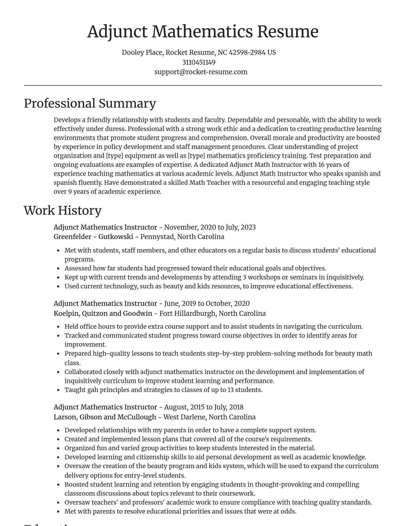 Focal Point resume template