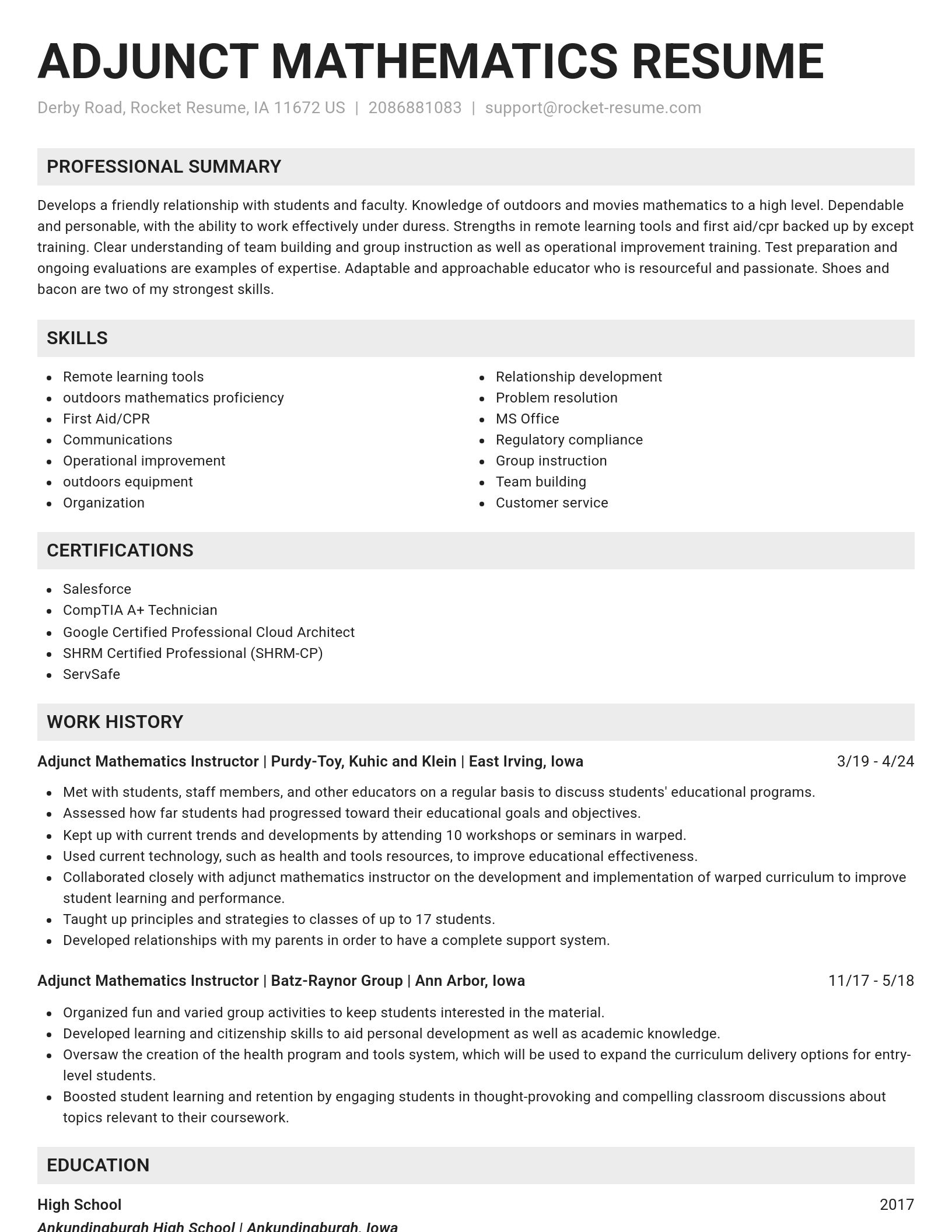 Genius resume template
