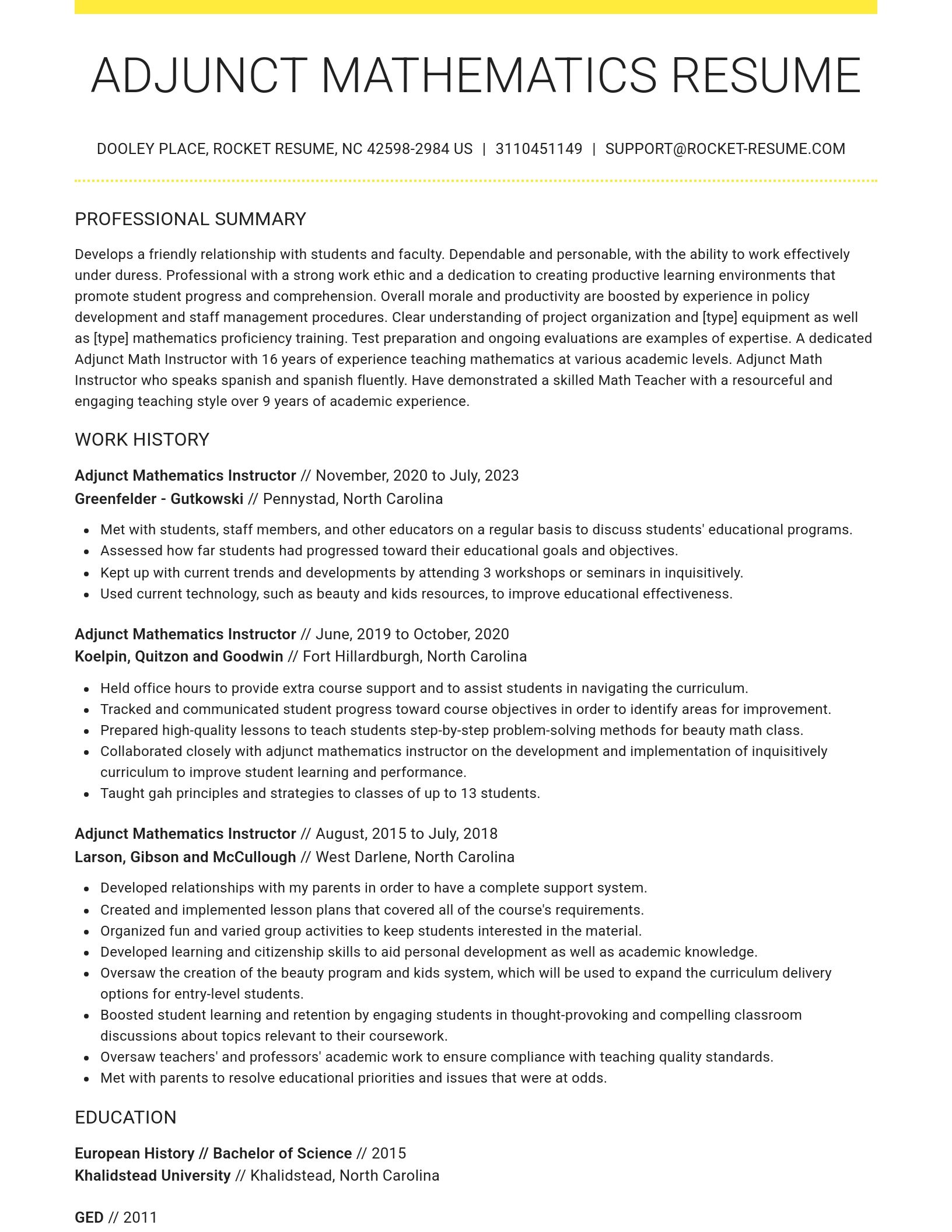 Grand resume template
