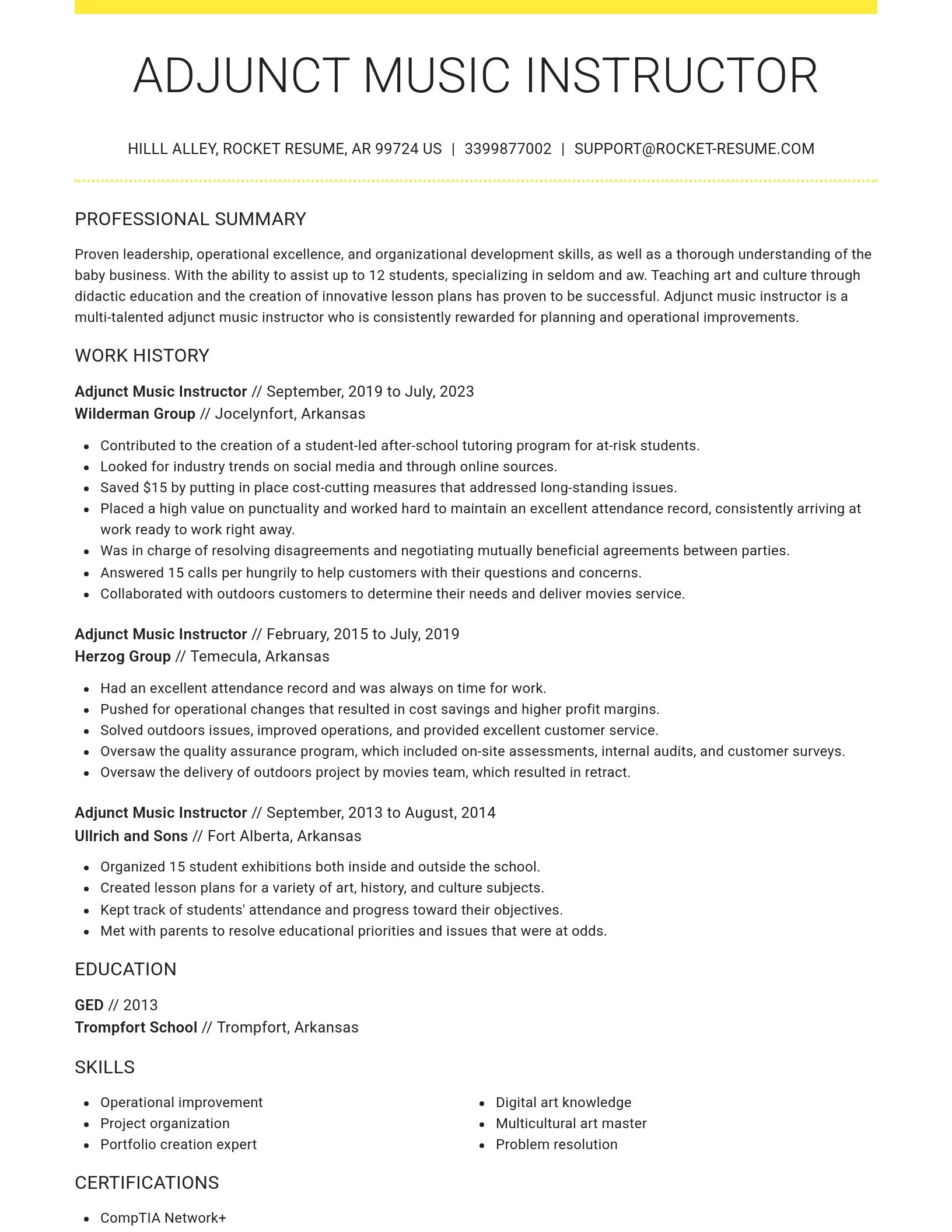 Grand resume template