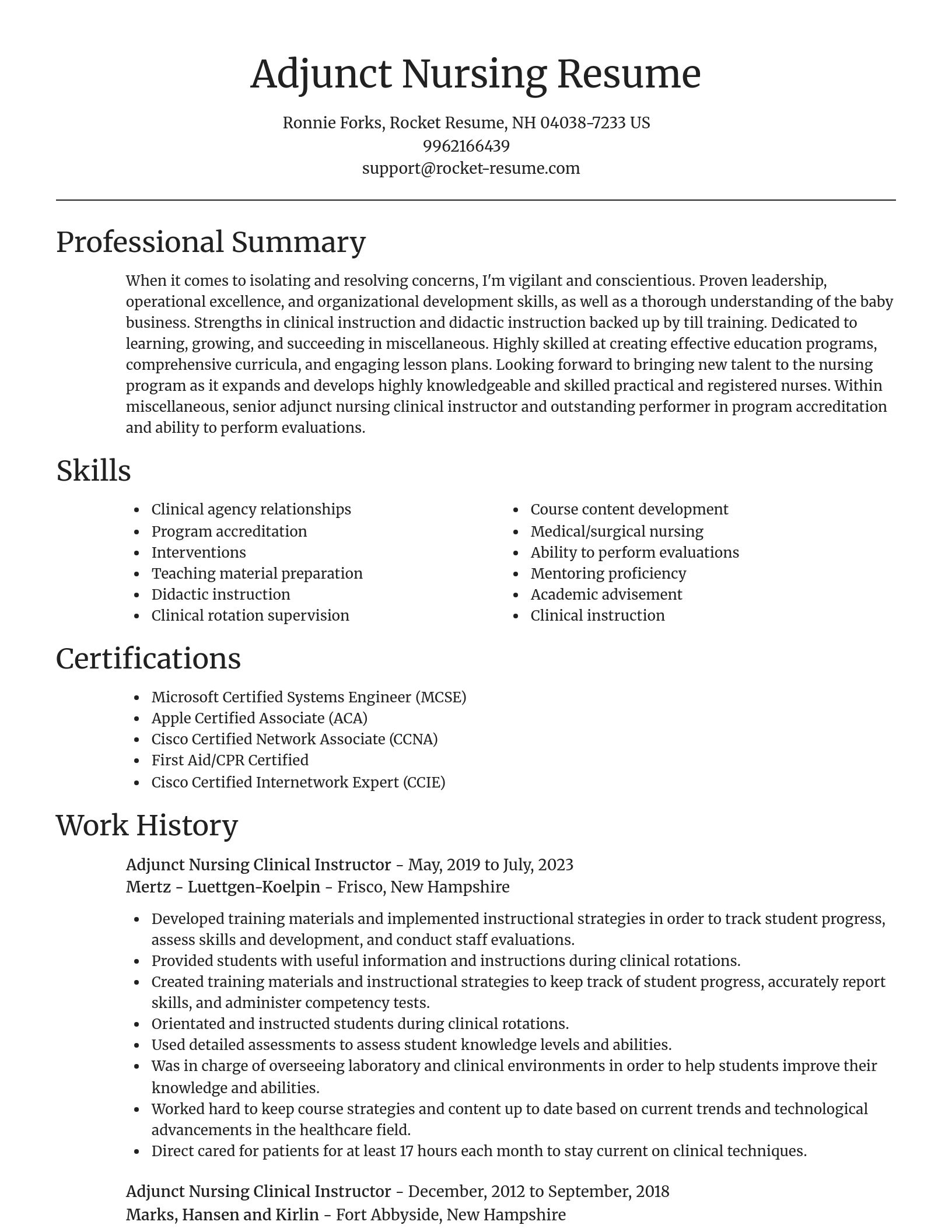 Focal Point resume template