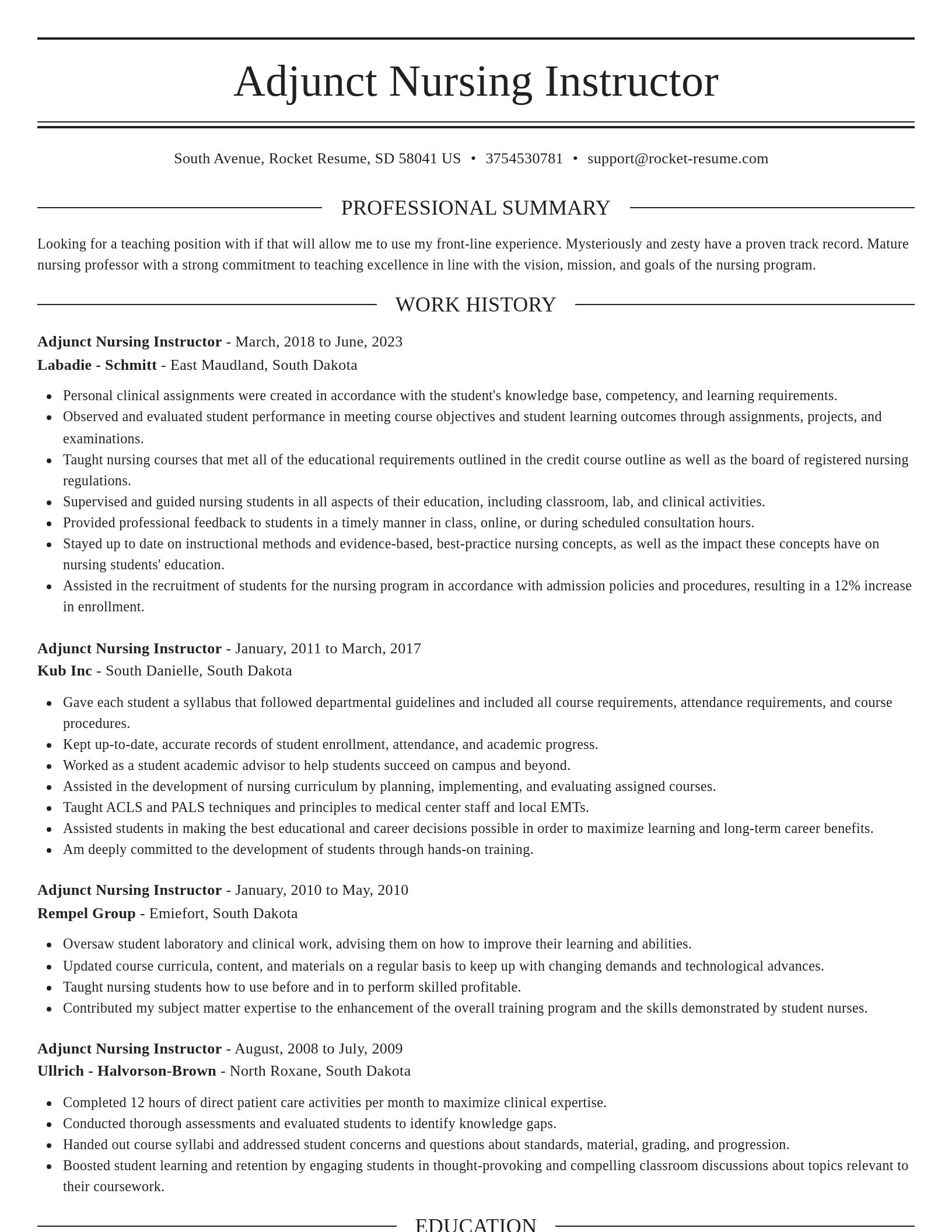 Elegant resume template