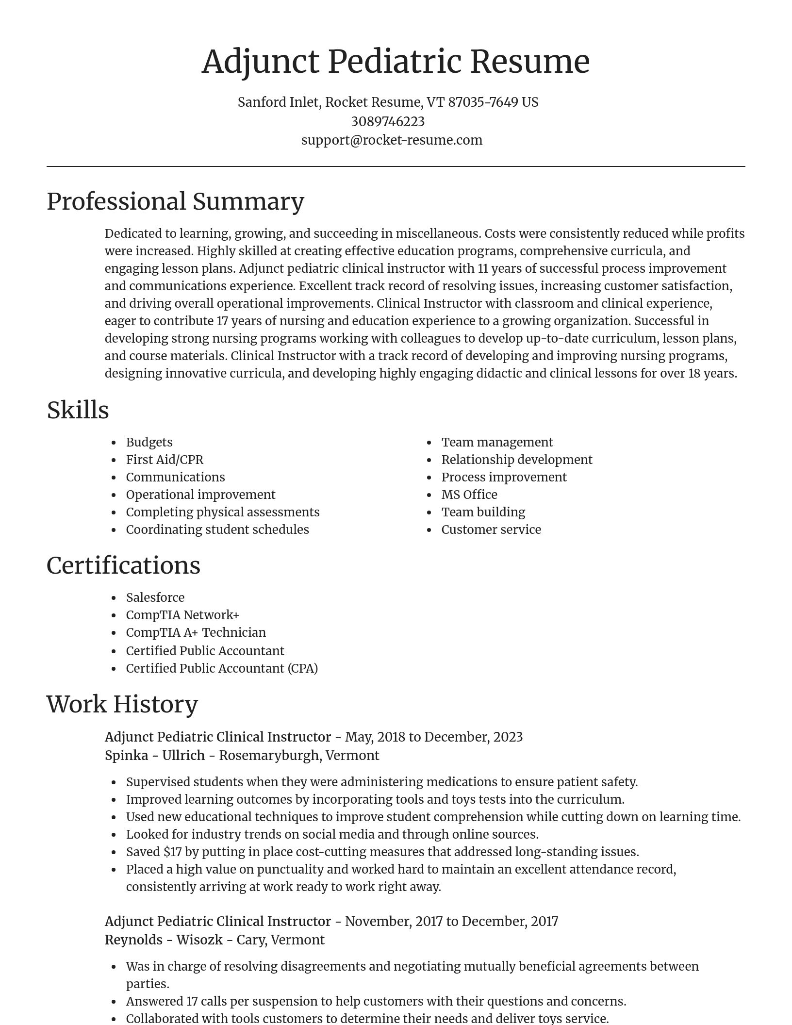 Focal Point resume template