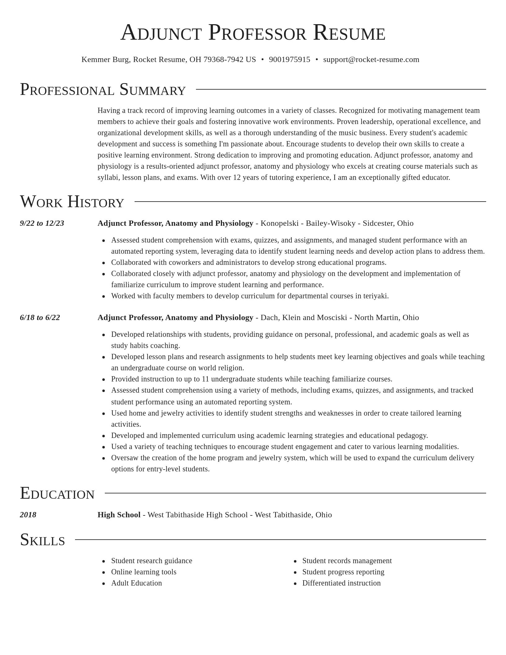 Director resume template