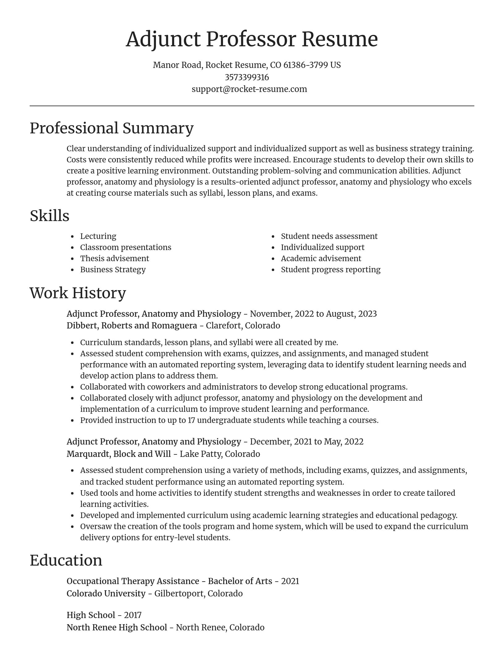 Focal Point resume template