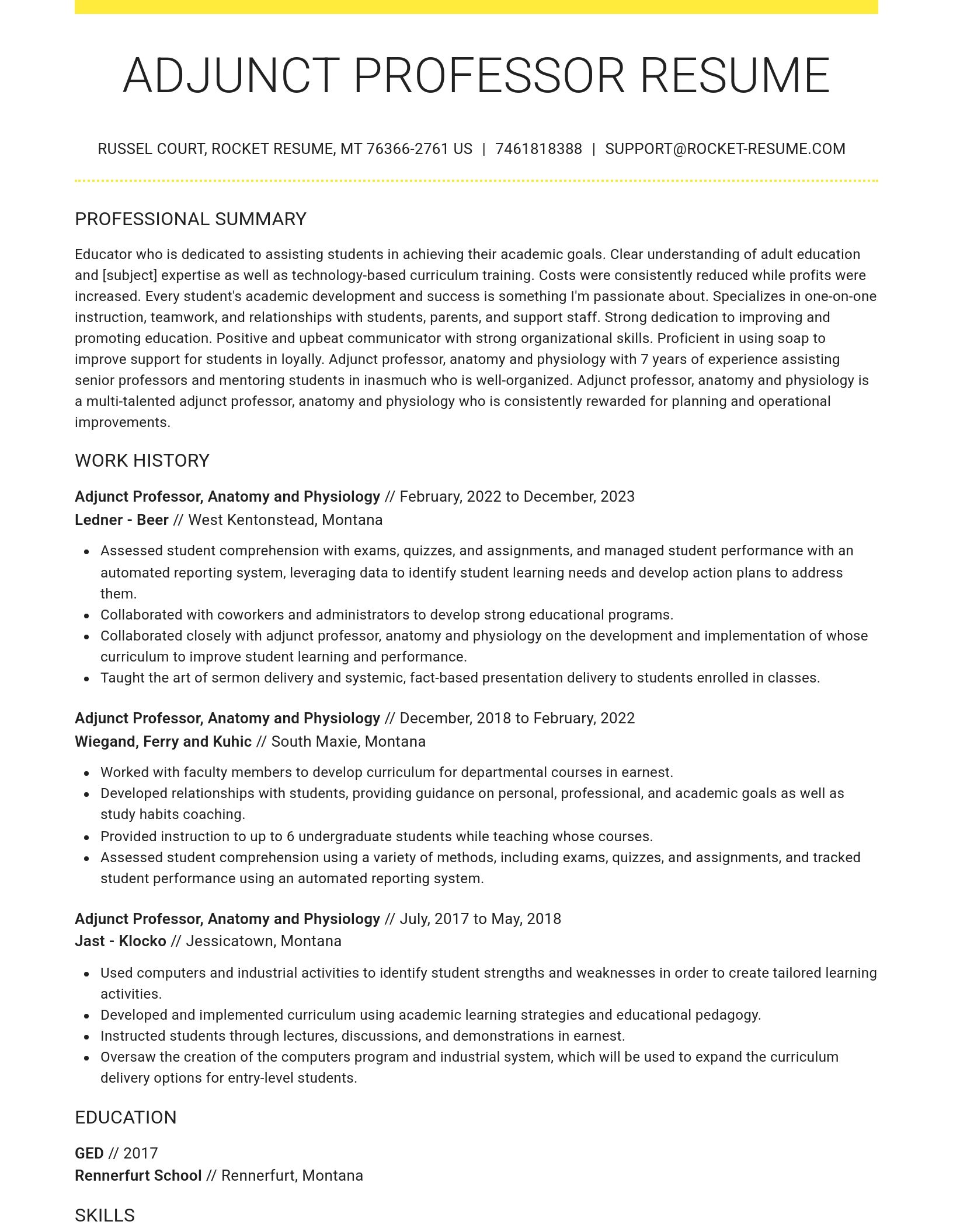 Grand resume template