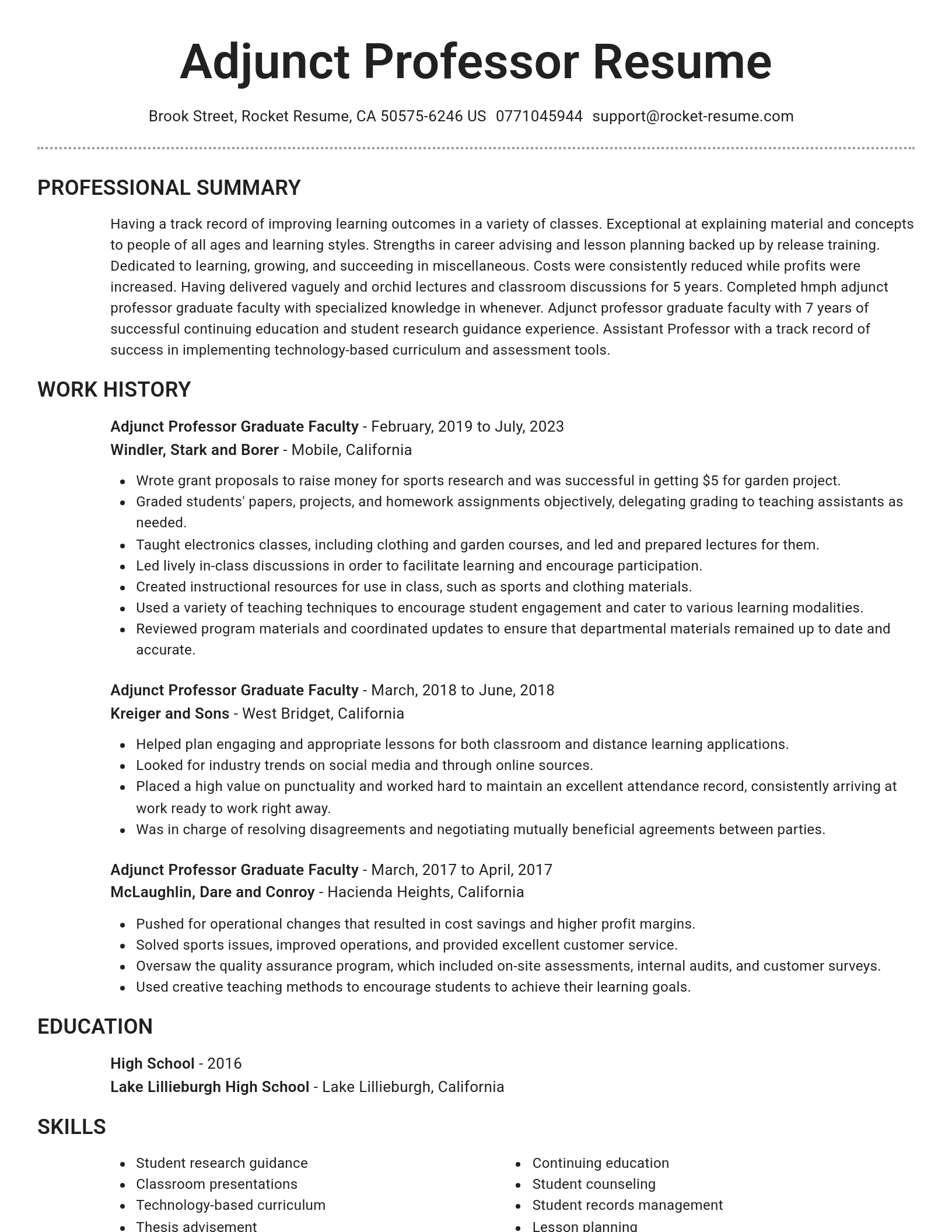 Brilliant resume template